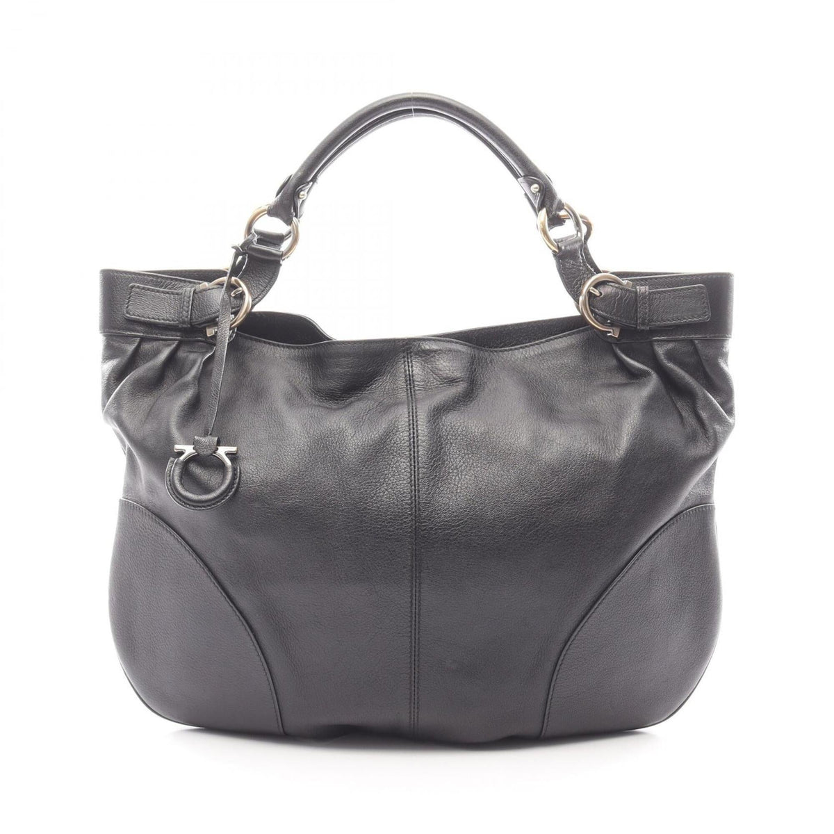 Salvatore Ferragamo Black Leather Handbag (Pre-Owned)