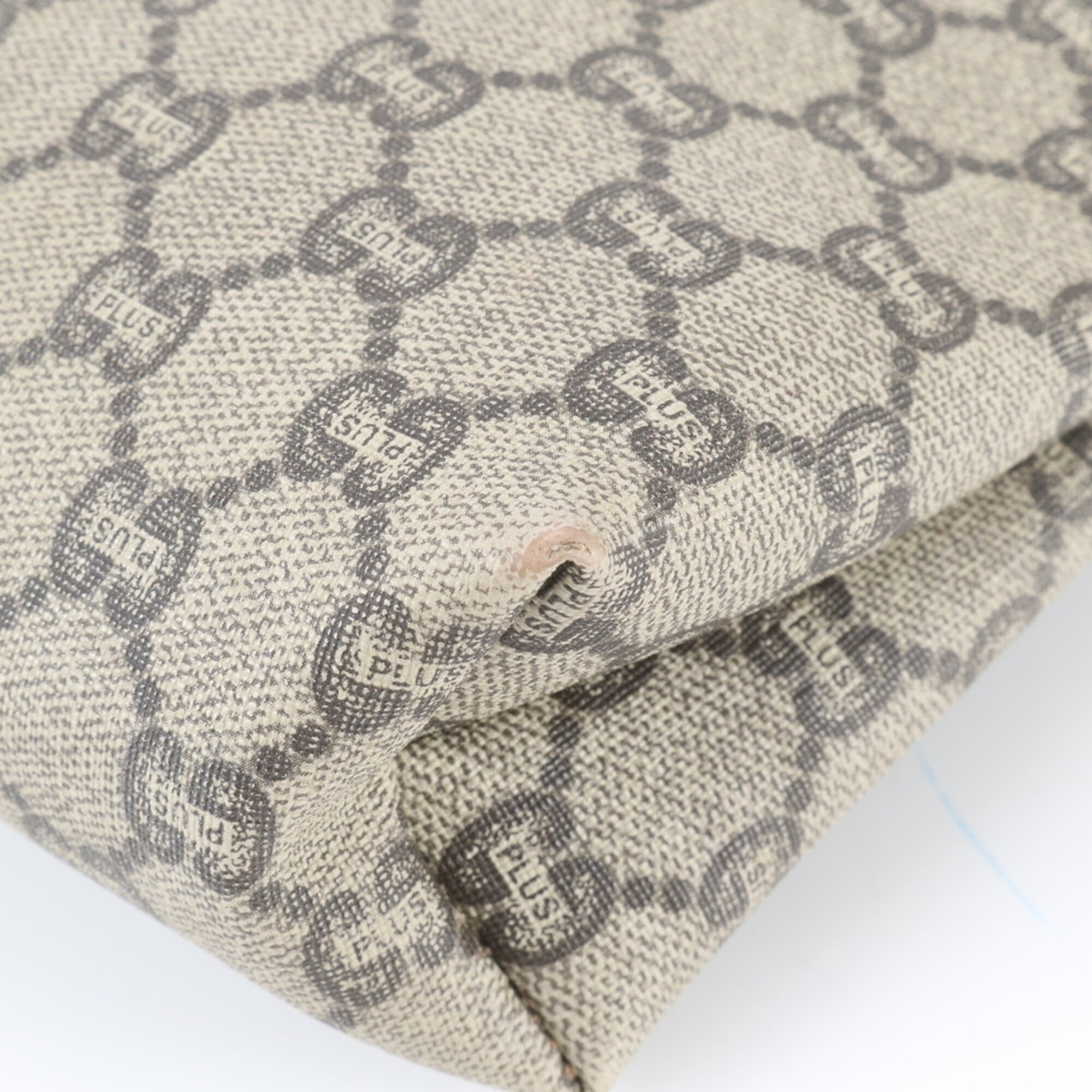 Gucci Gg Plus Beige Brown Gg Plus Handbag Pouch (Pre-Owned)