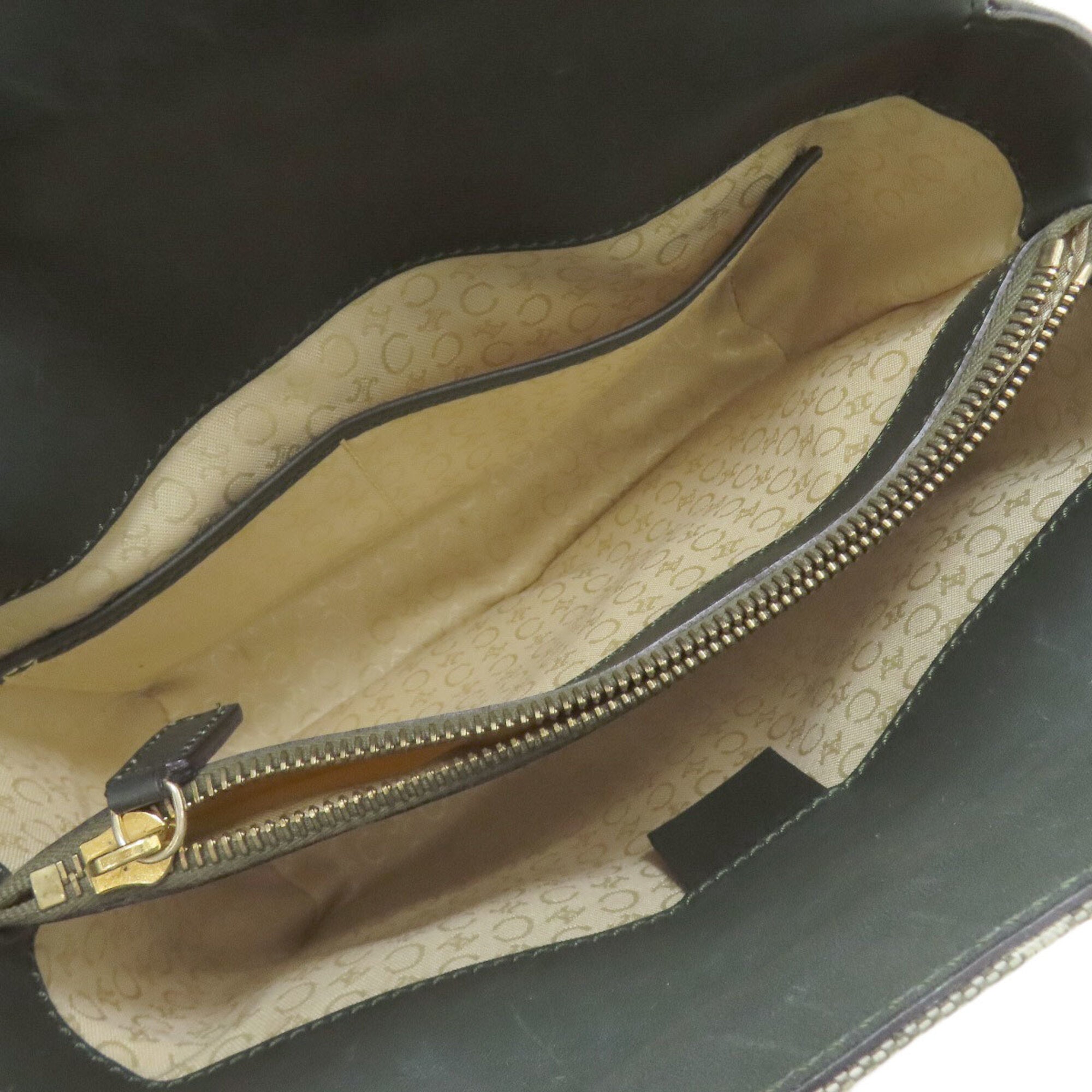 Celine Macadam Green Canvas Handbag (Pre-Owned)