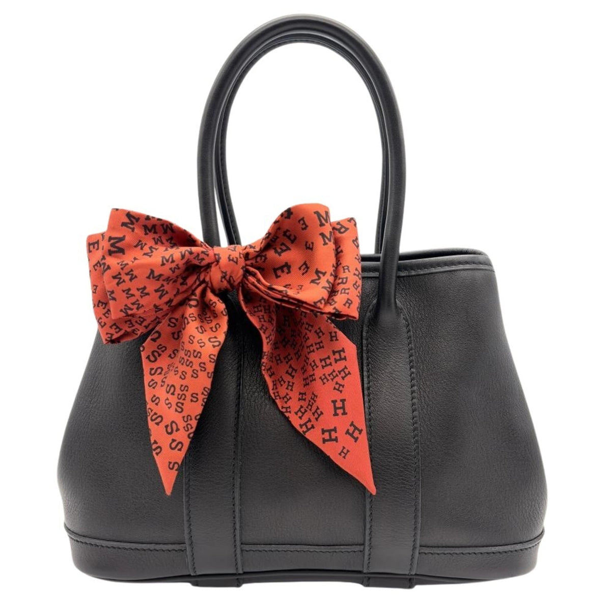 Hermes Black Swift Leather Handbag (Pre-Owned)