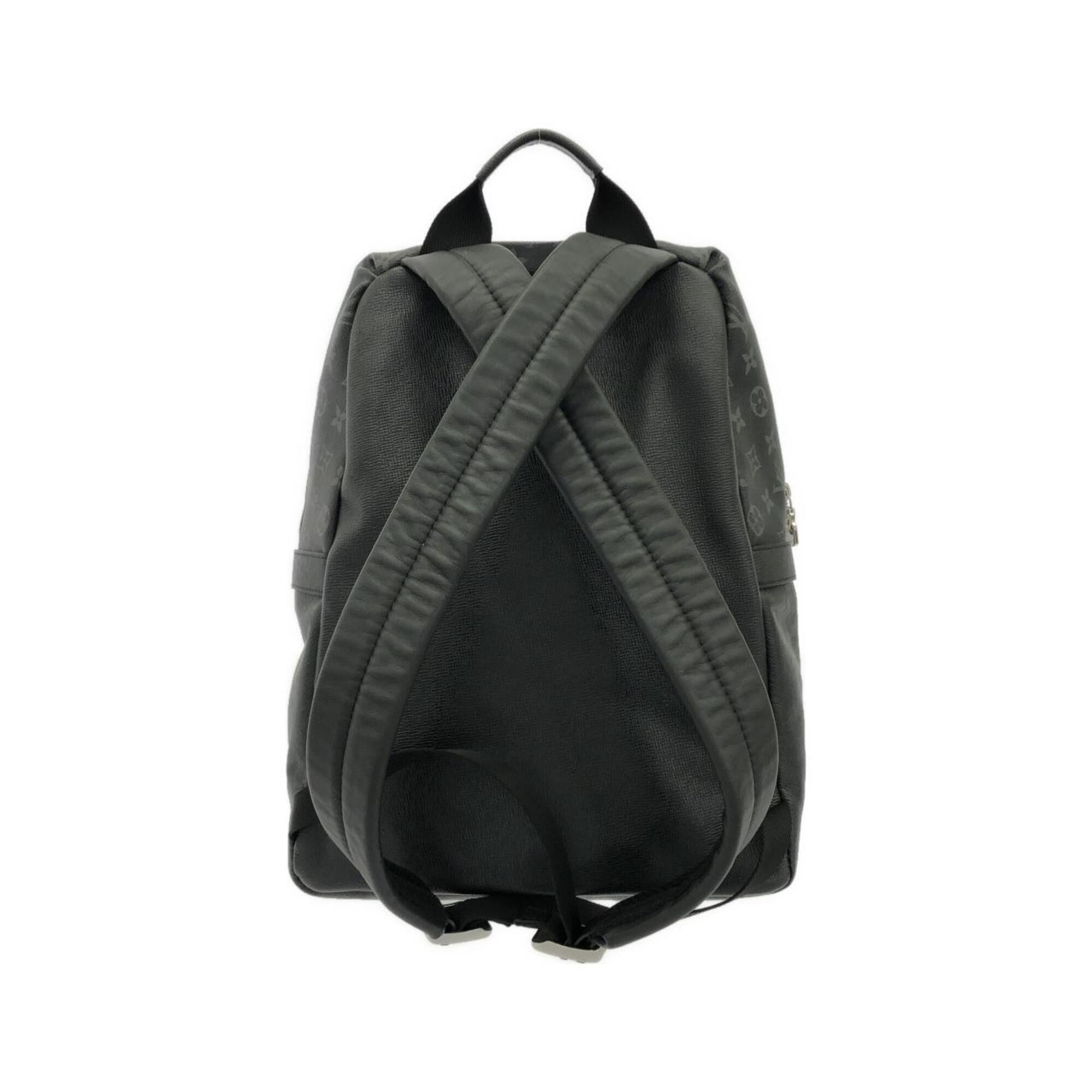 Louis Vuitton Black Coated Canvas Leather Backpack (Pre-Owned)