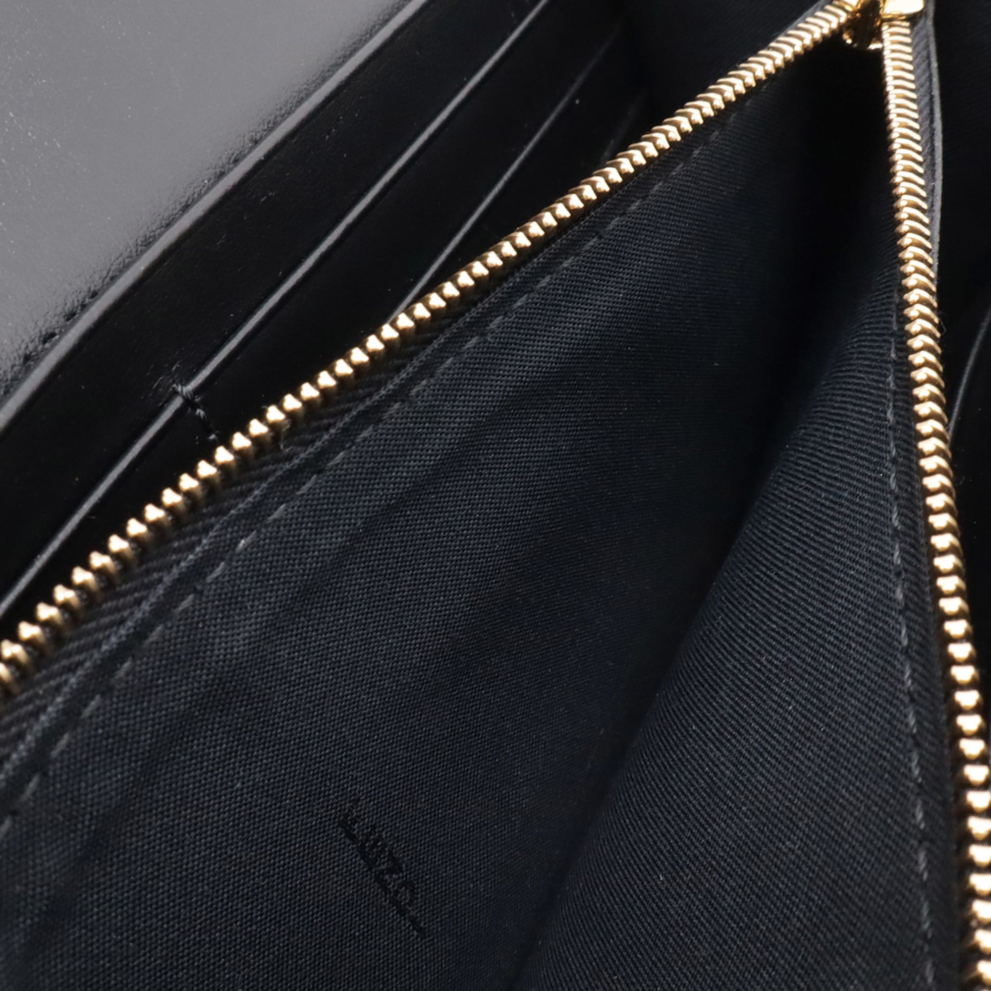 Fendi Black Leather Chain/Shoulder Wallet (Pre-Owned)