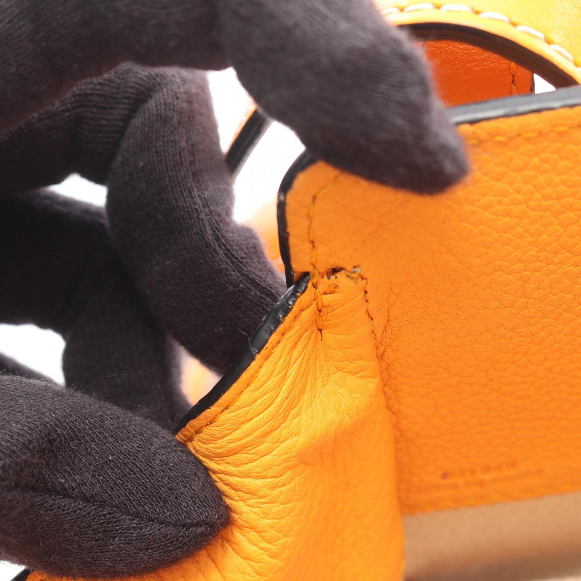Loewe Orange Leather Handbag (Pre-Owned)