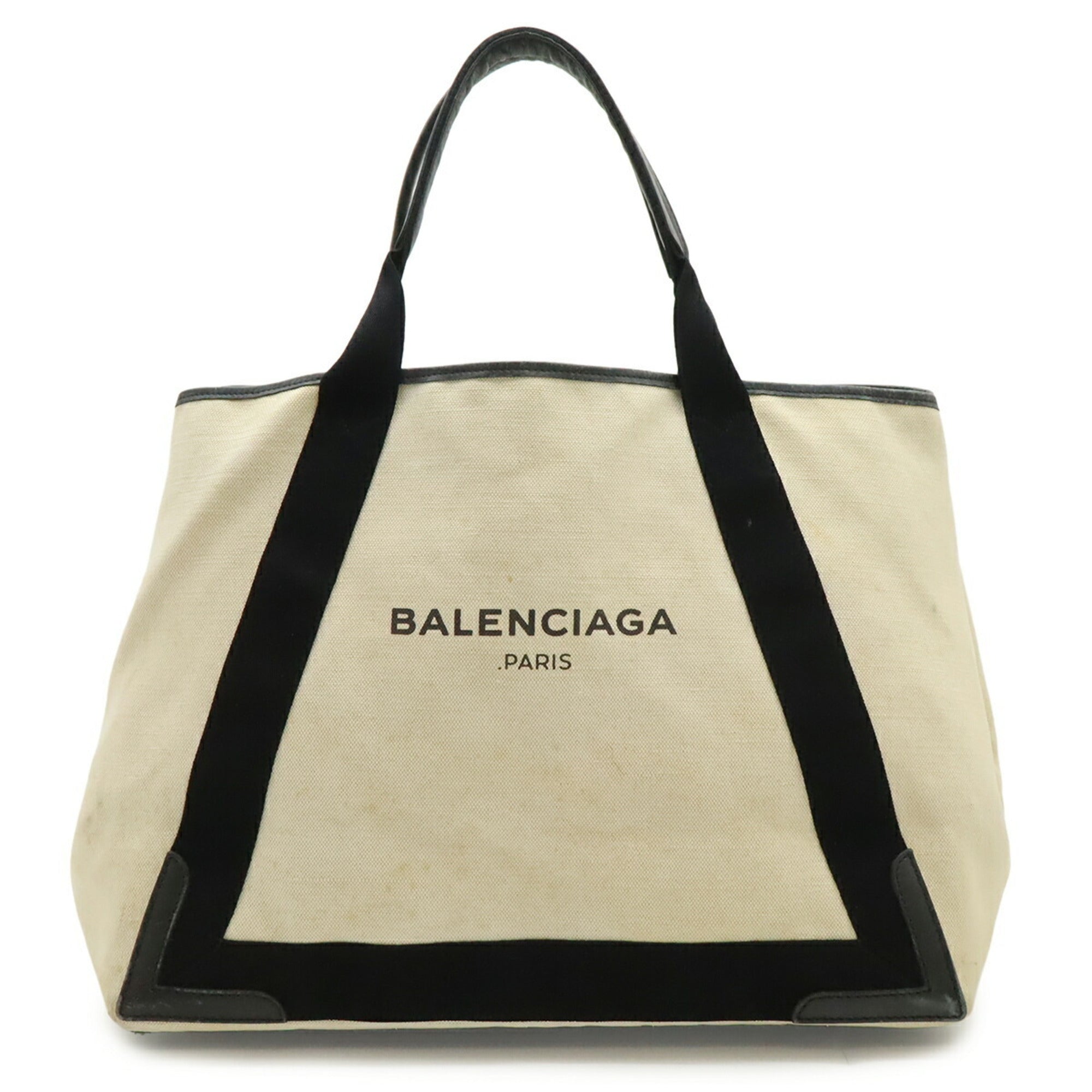 Balenciaga Black Navy Canvas Handbag Pouch Shoulder Bag Tote Bag (Pre-Owned)