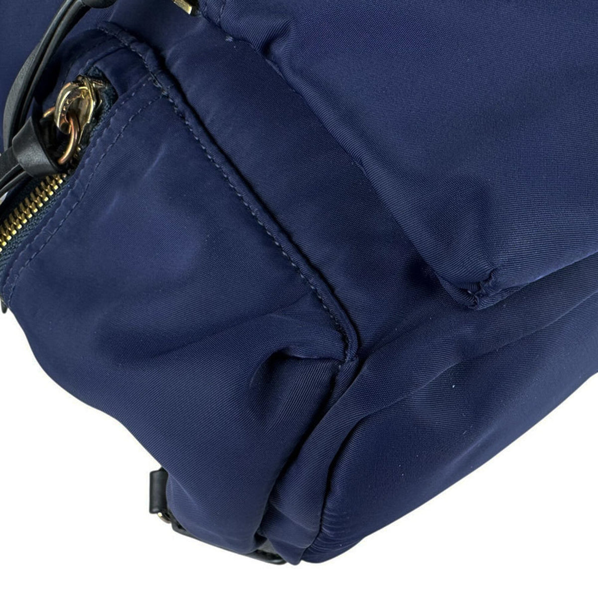 Burberry Black Navy Nylon Leather Backpack (Pre-Owned)