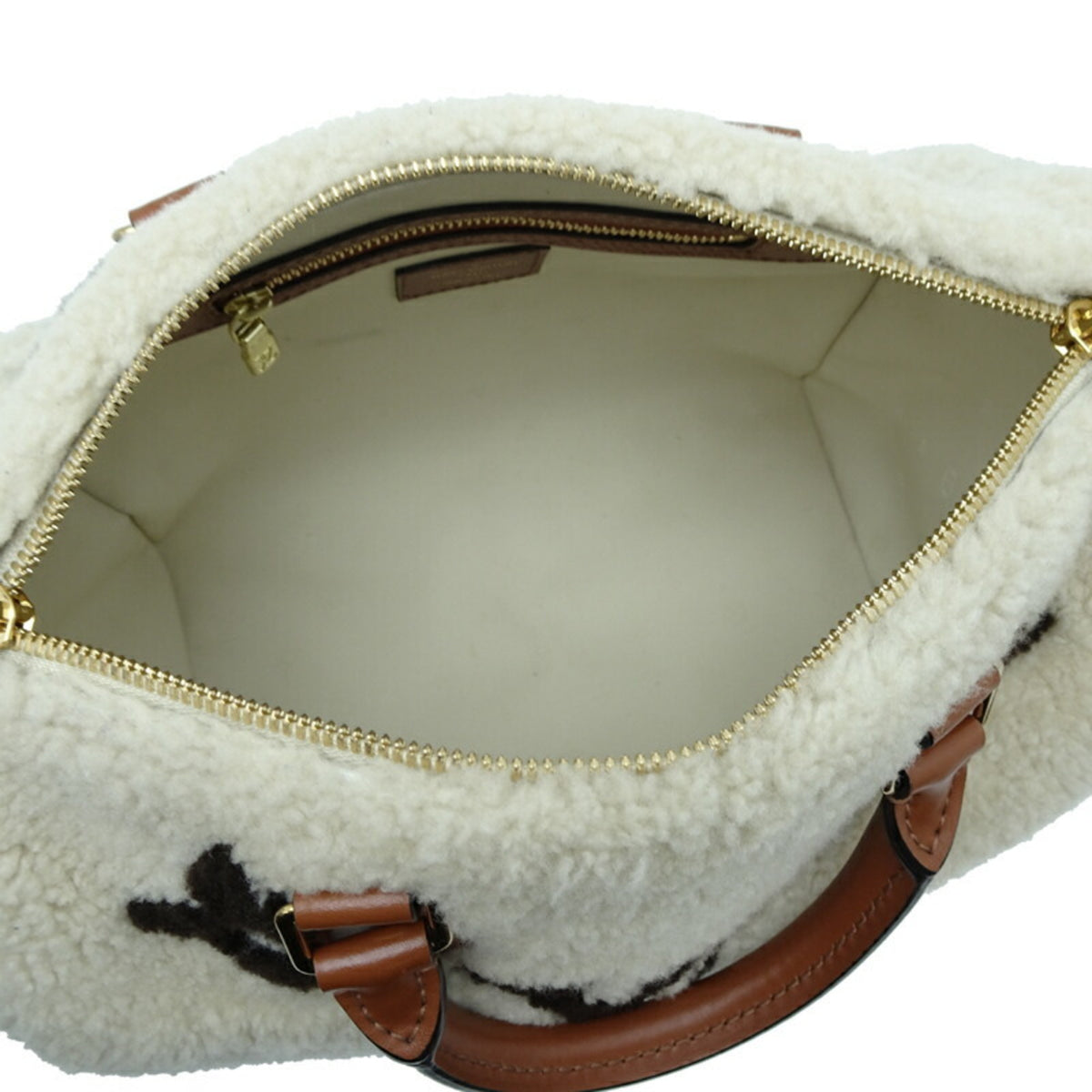 Louis Vuitton Brown White Monogram Handbag (Pre-Owned)