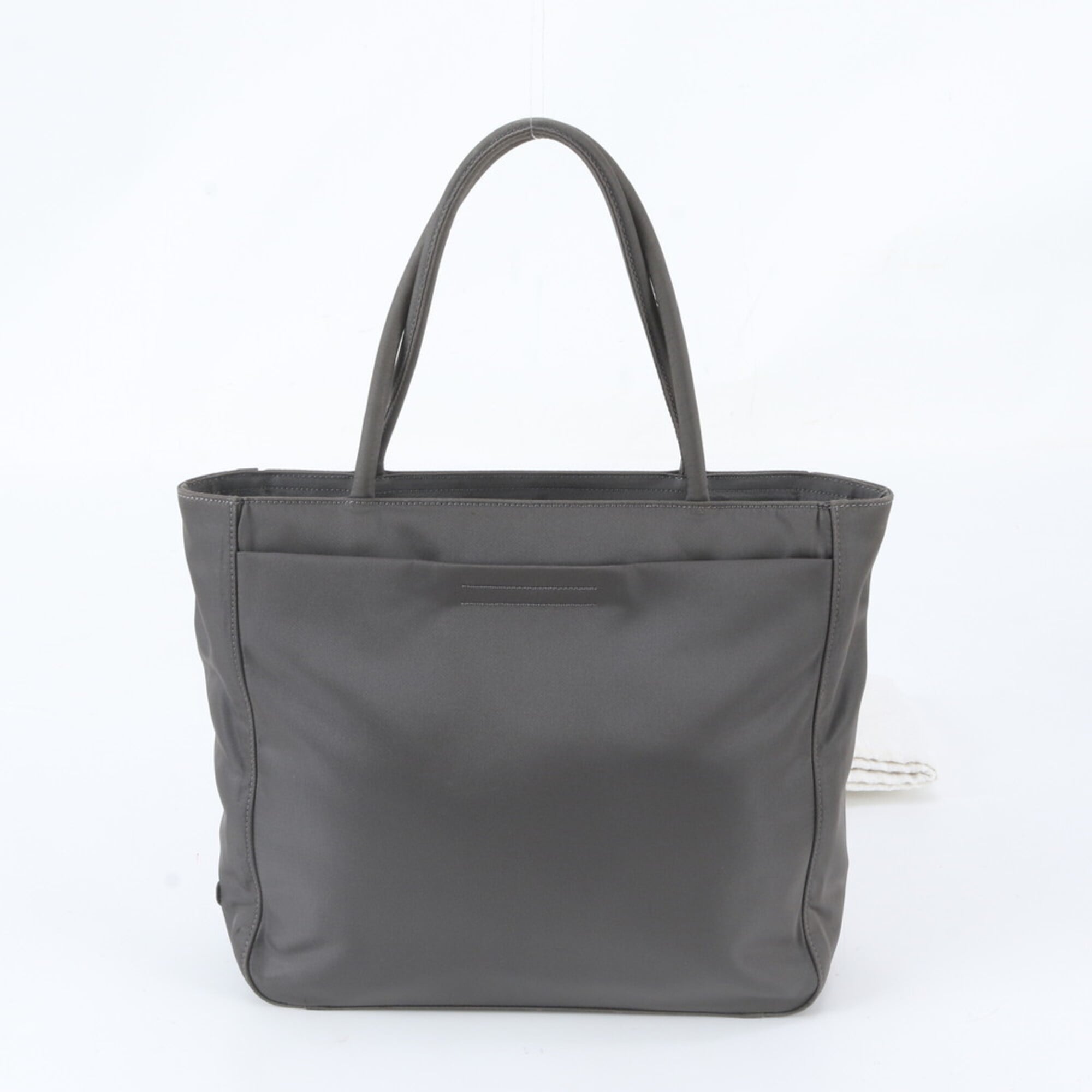 Prada Gray Nylon Handbag Tote Bag (Pre-Owned)