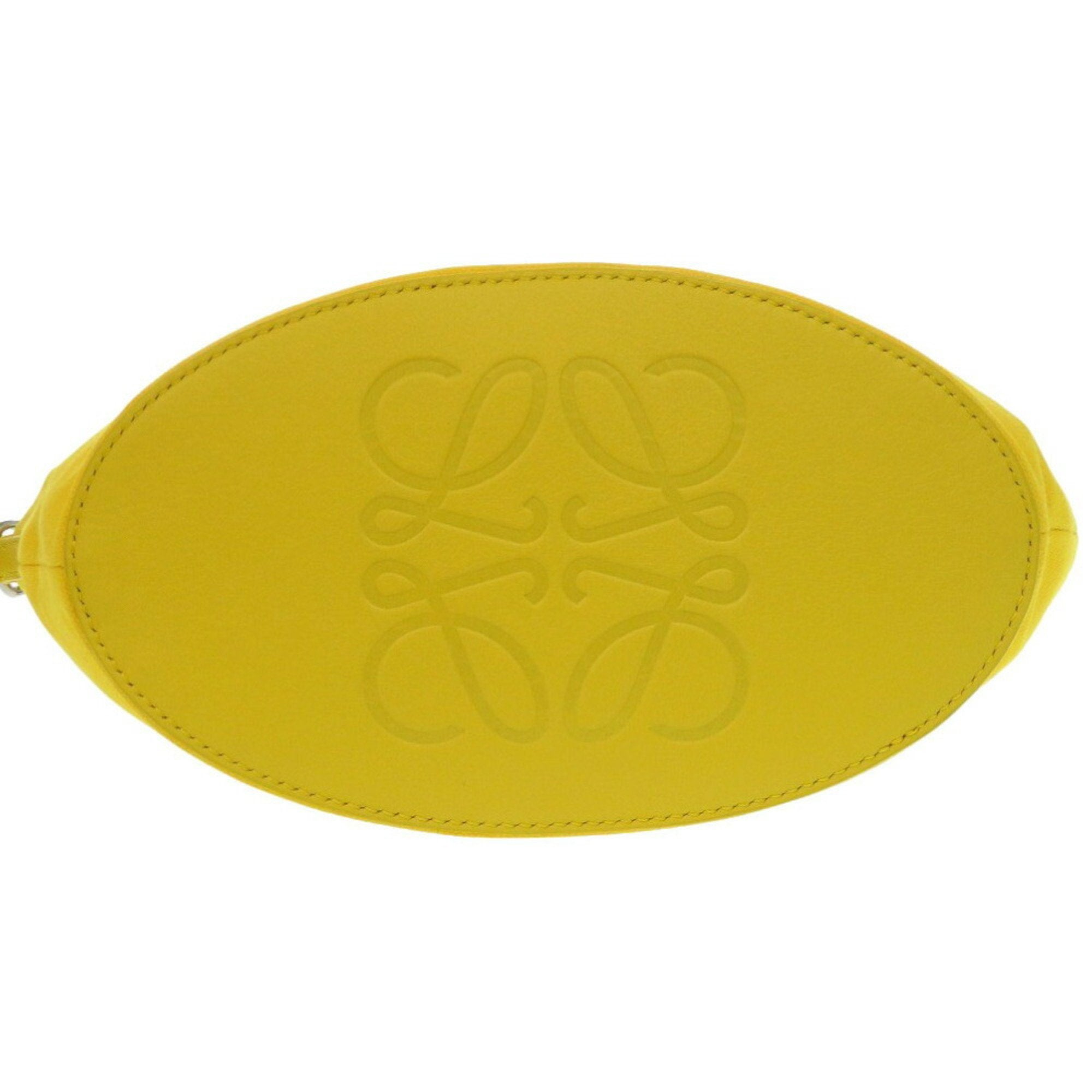 Loewe Yellow Canvas Clutch Bag Pouch (Pre-Owned)