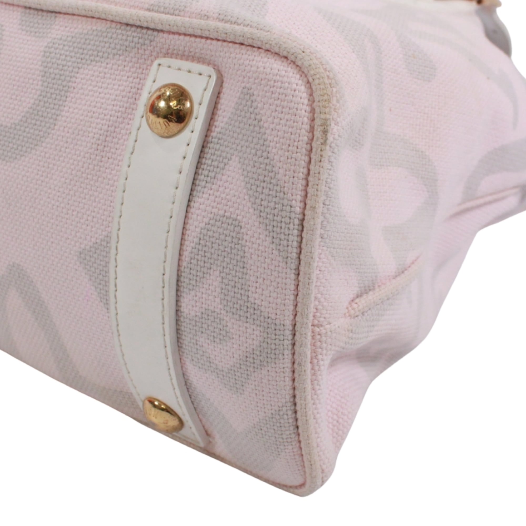 Louis Vuitton Pink Canvas Leather Tote Bag (Pre-Owned)
