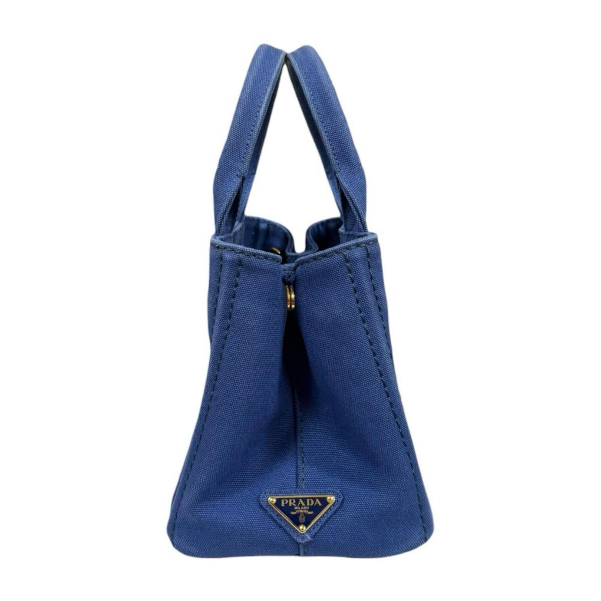 Prada Blue Canvas Shoulder Bag (Pre-Owned)