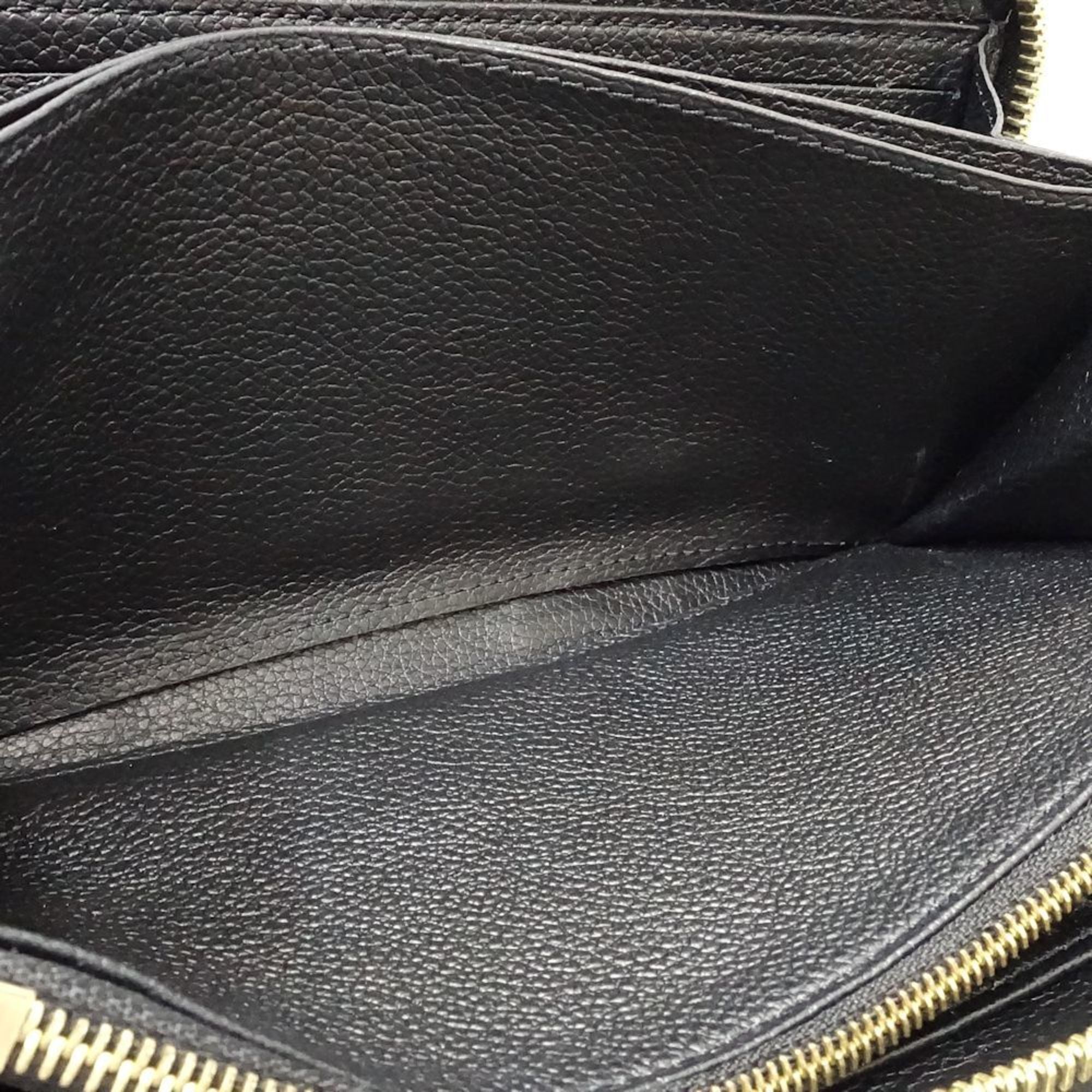 Louis Vuitton Beige Black Monogram Long Wallet (Bi-Fold) (Pre-Owned)