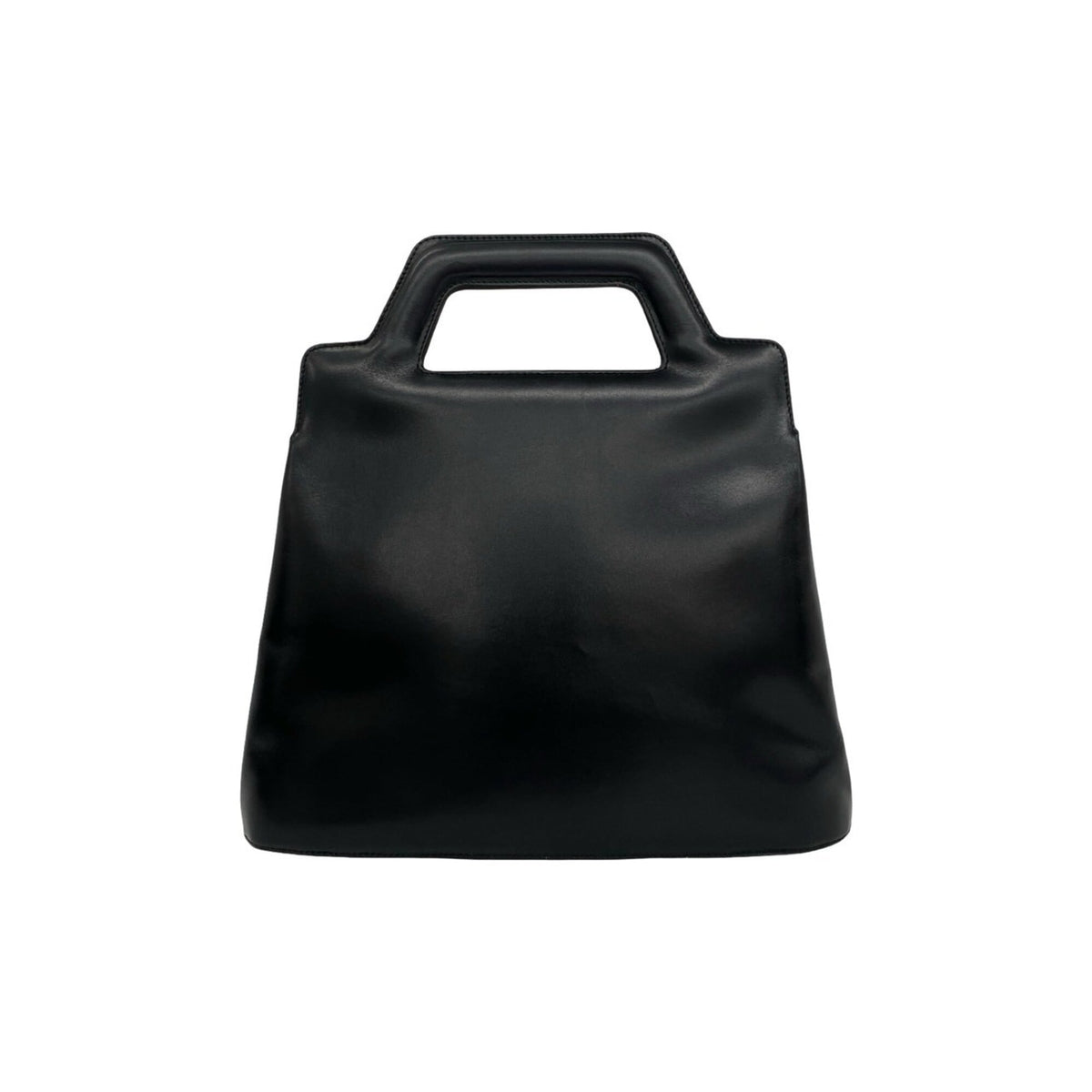 Salvatore Ferragamo Black Leather Handbag Shoulder Bag (Pre-Owned)