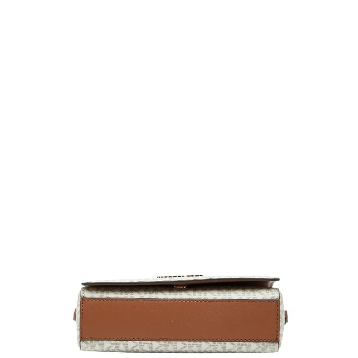 Michael Kors Beige Brown White Pvc Leather Pouch Shoulder Bag (Pre-Owned)
