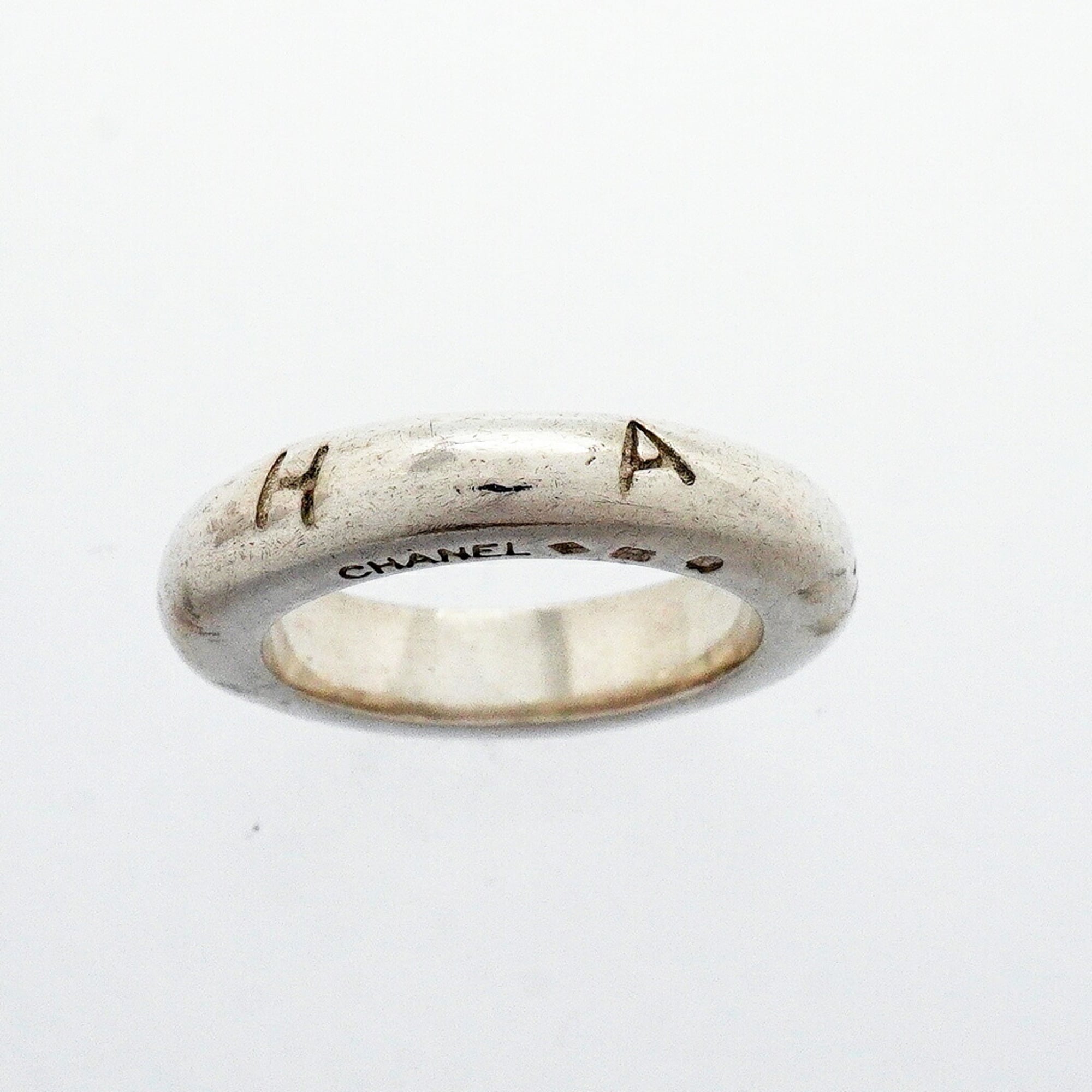 Chanel Silver 925 Band Ring (Pre-Owned)