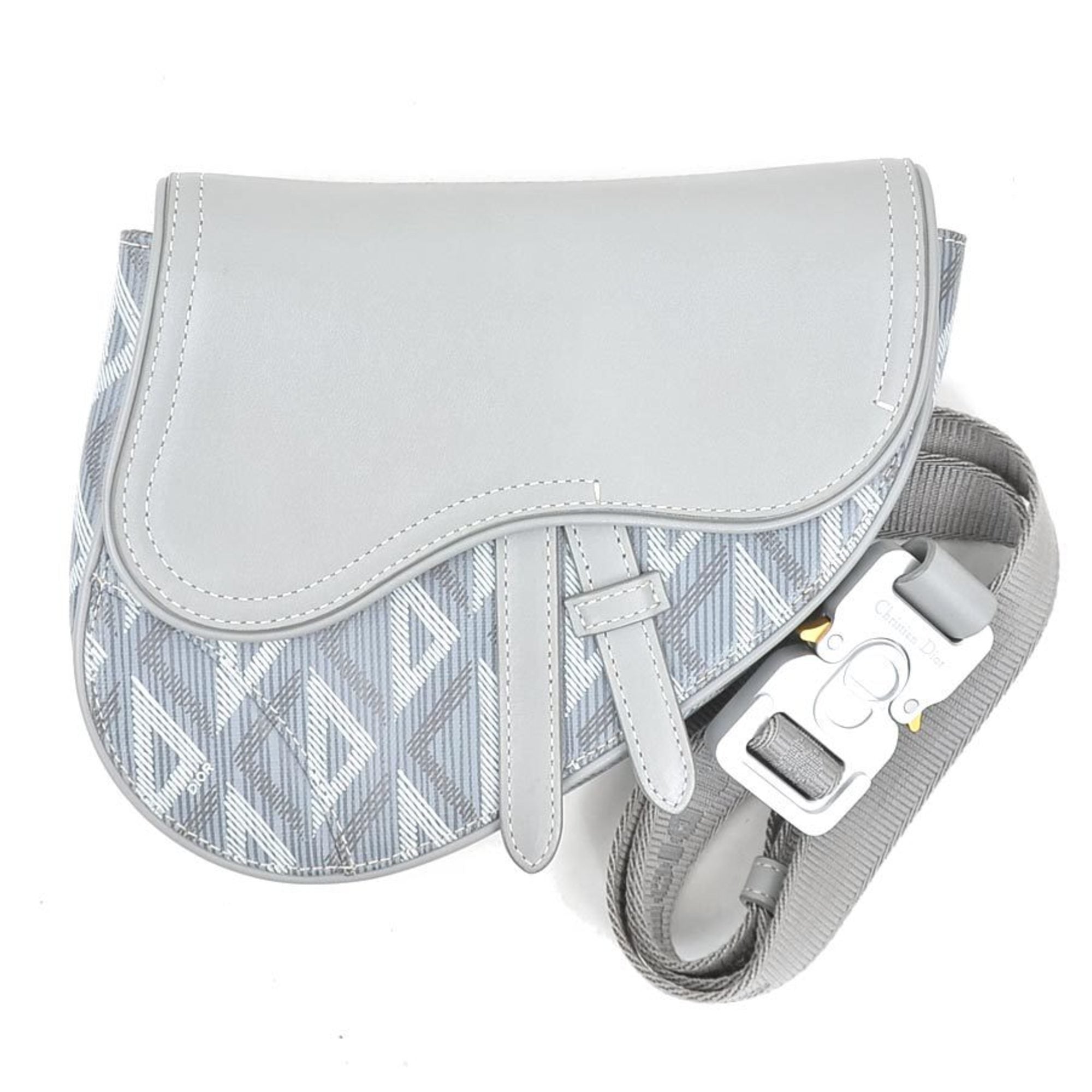 Christian Dior Gray Leather Sling Bag (Pre-Owned)