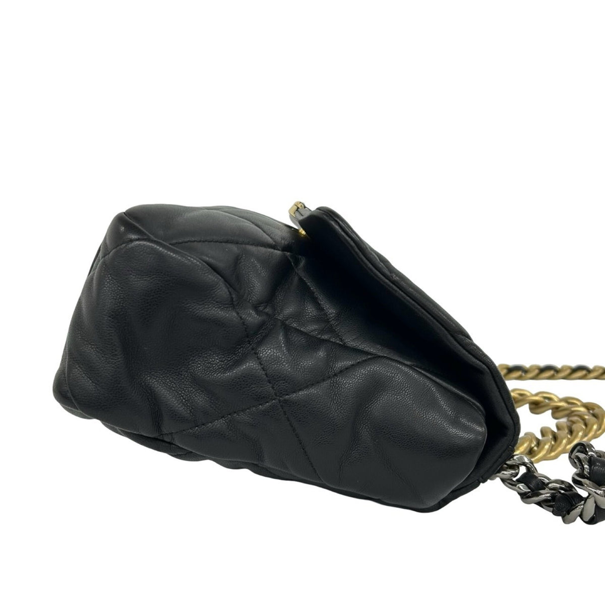 Chanel Black Leather Handbag Shoulder Bag (Pre-Owned)