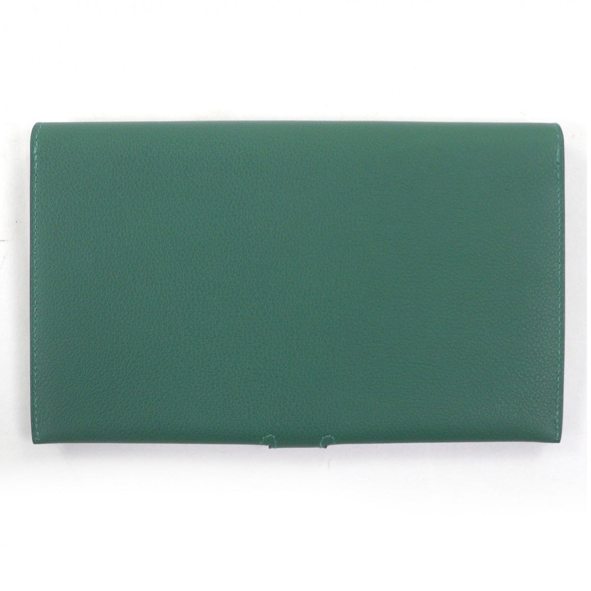 Hermes Vert Fonce Evercalf Leather Long Bill Wallet (Bi-Fold) (Pre-Owned)
