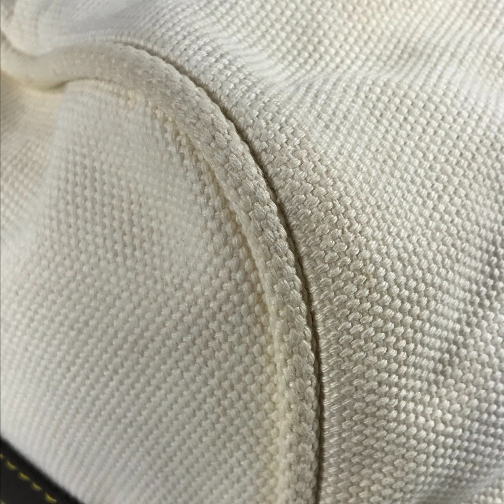 Louis Vuitton Brown Ecru White Canvas Shoulder Bag Tote Bag (Pre-Owned)
