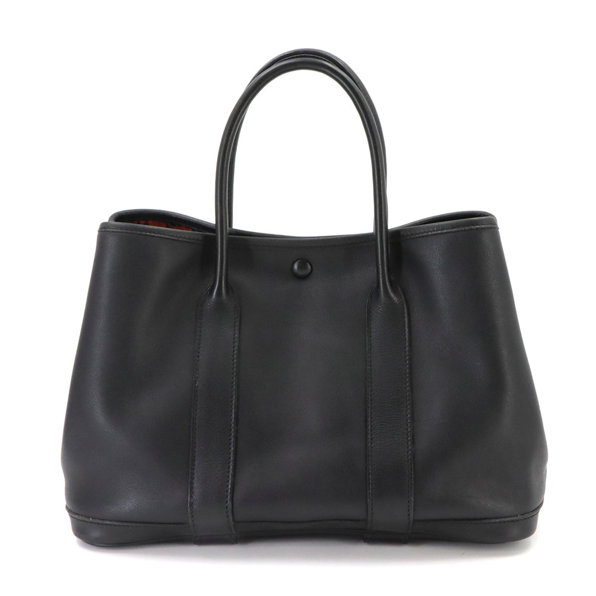 Hermes Black Swift Leather Handbag Tote Bag (Pre-Owned)