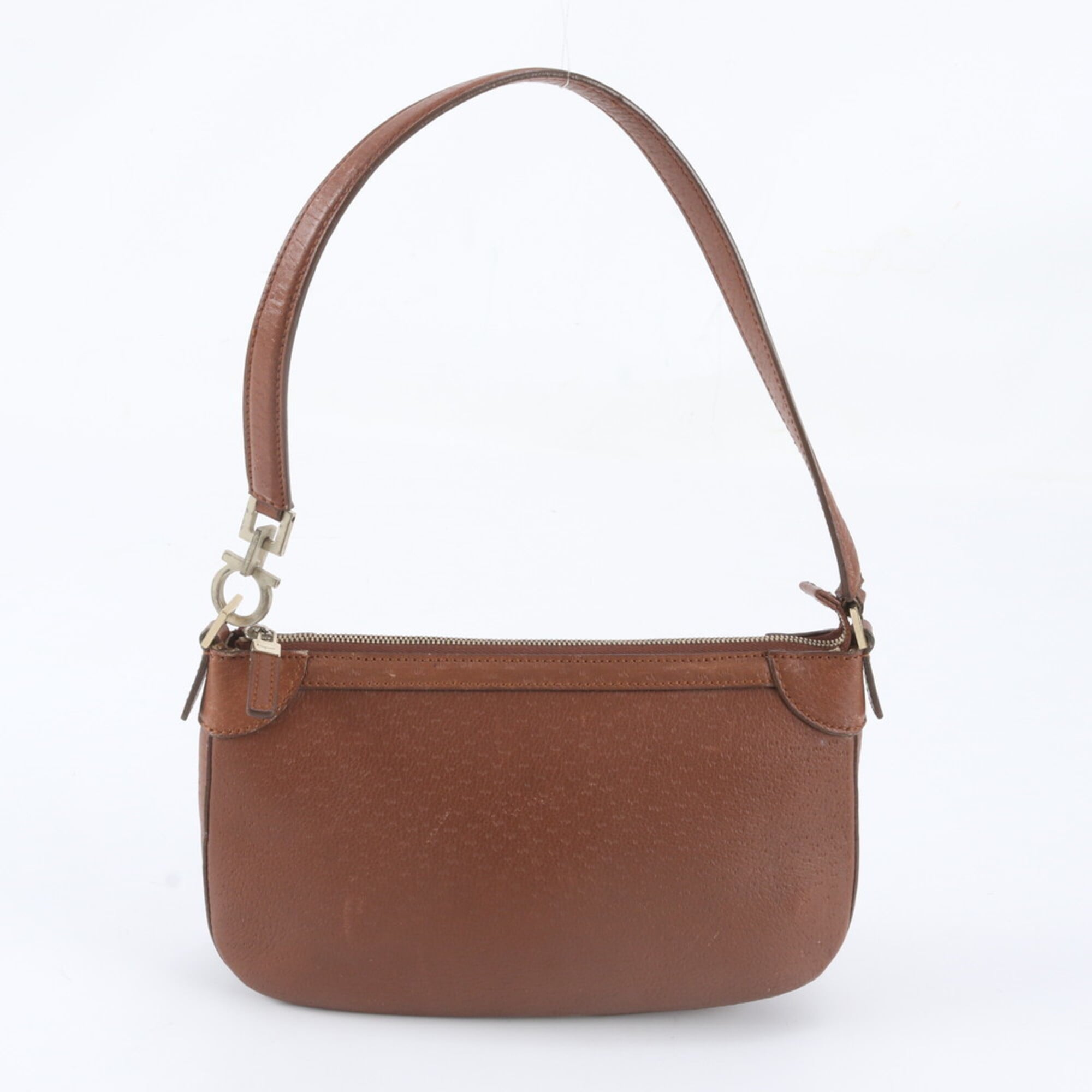 Salvatore Ferragamo Brown Leather Handbag Pouch (Pre-Owned)
