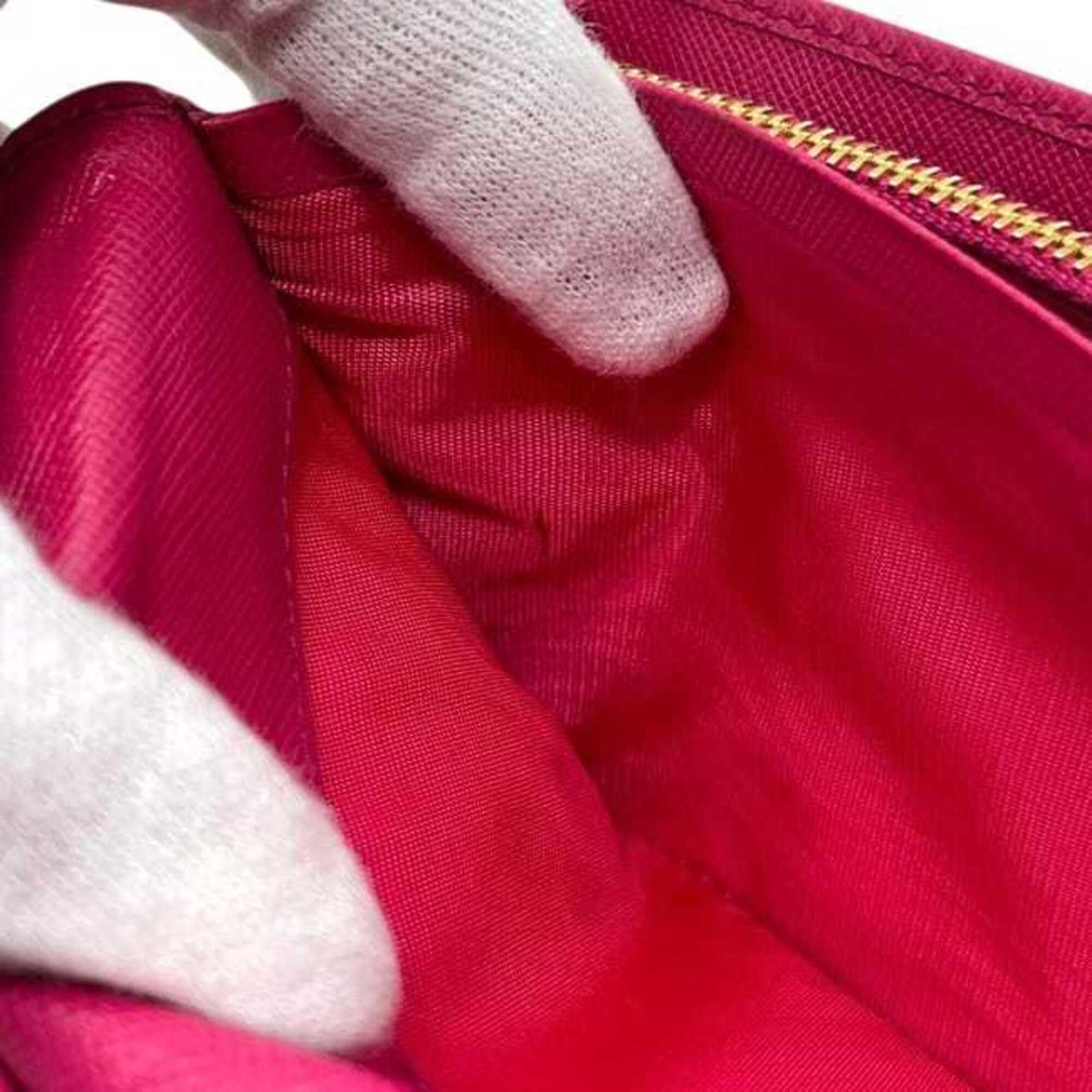 Prada Fuxia Pink Nylon Leather Long Wallet (Bi-Fold) (Pre-Owned)