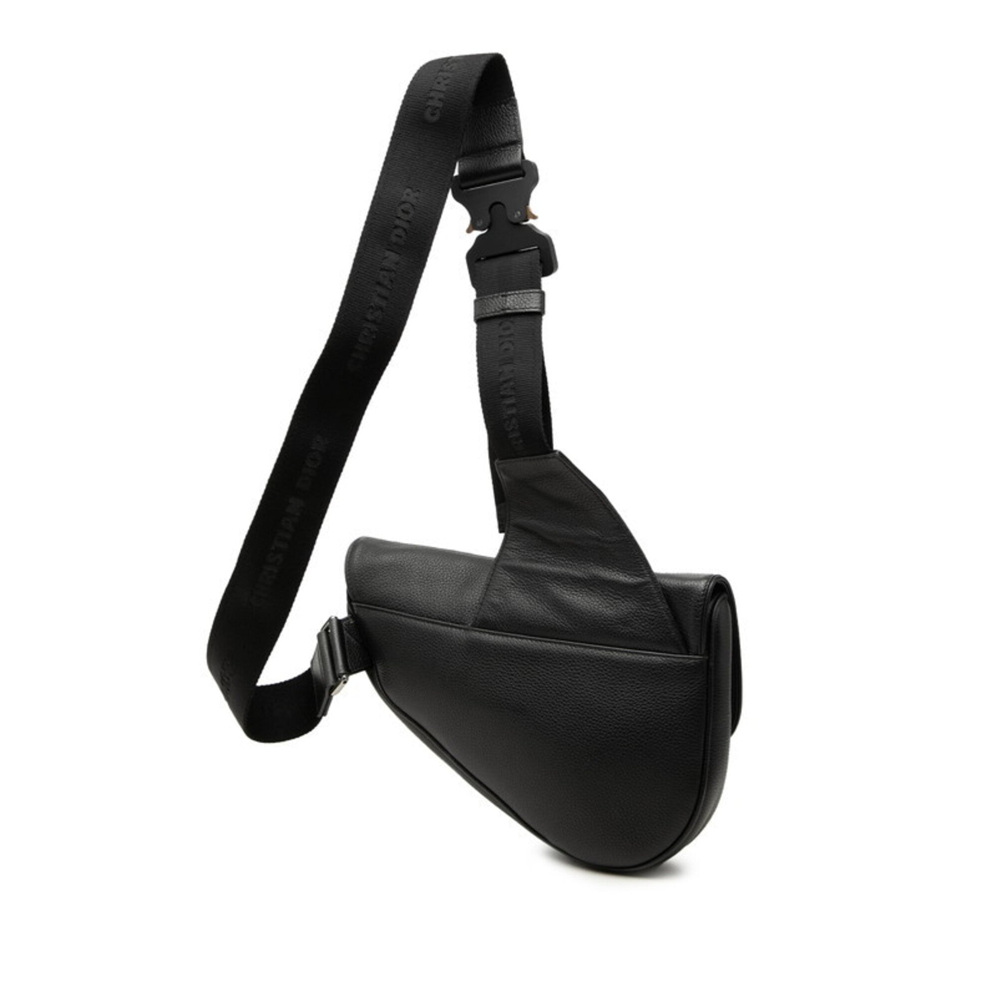 Christian Dior Black Leather Shoulder Bag Sling Bag (Pre-Owned)