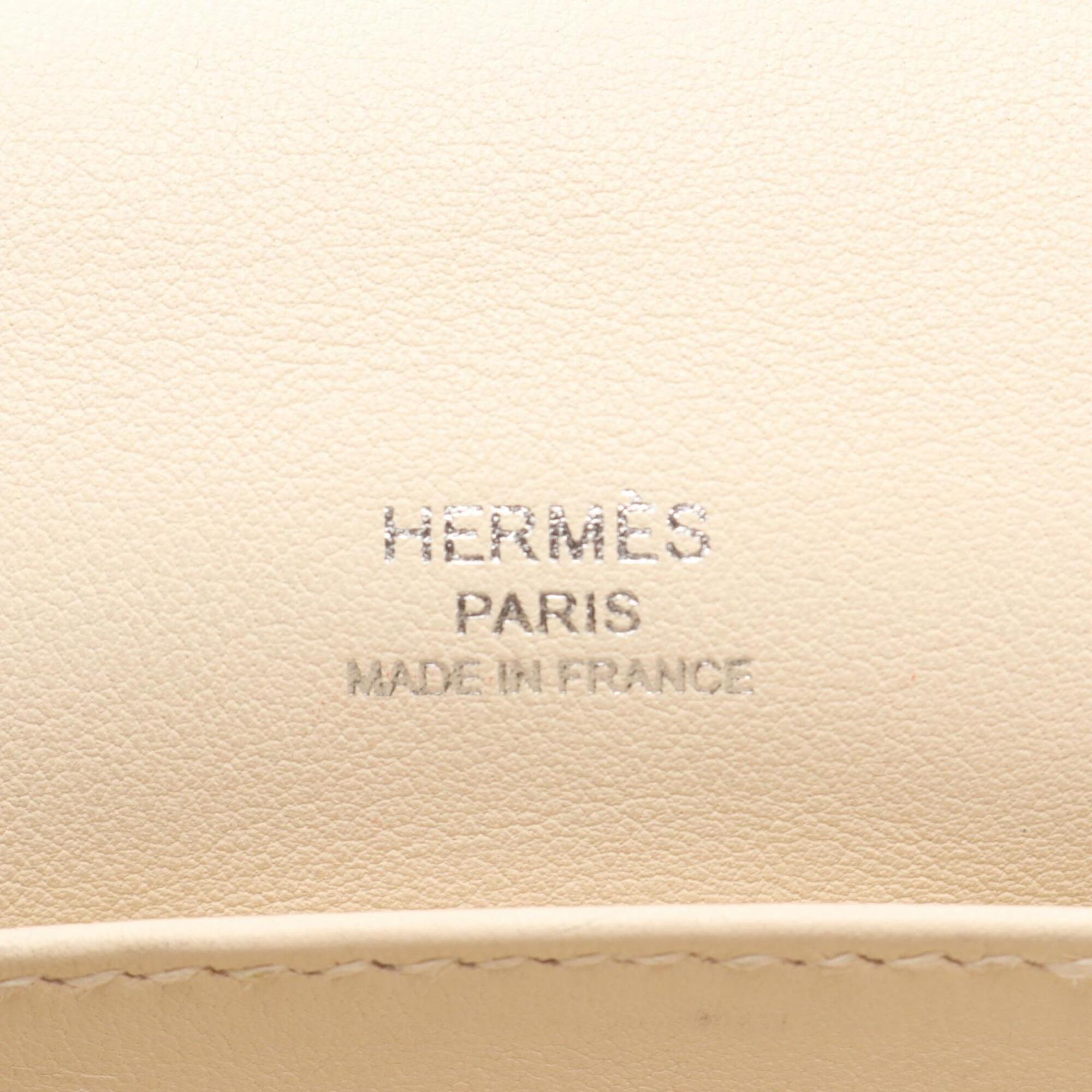 Hermes Ivory Chevre Leather Handbag Shoulder Bag (Pre-Owned)