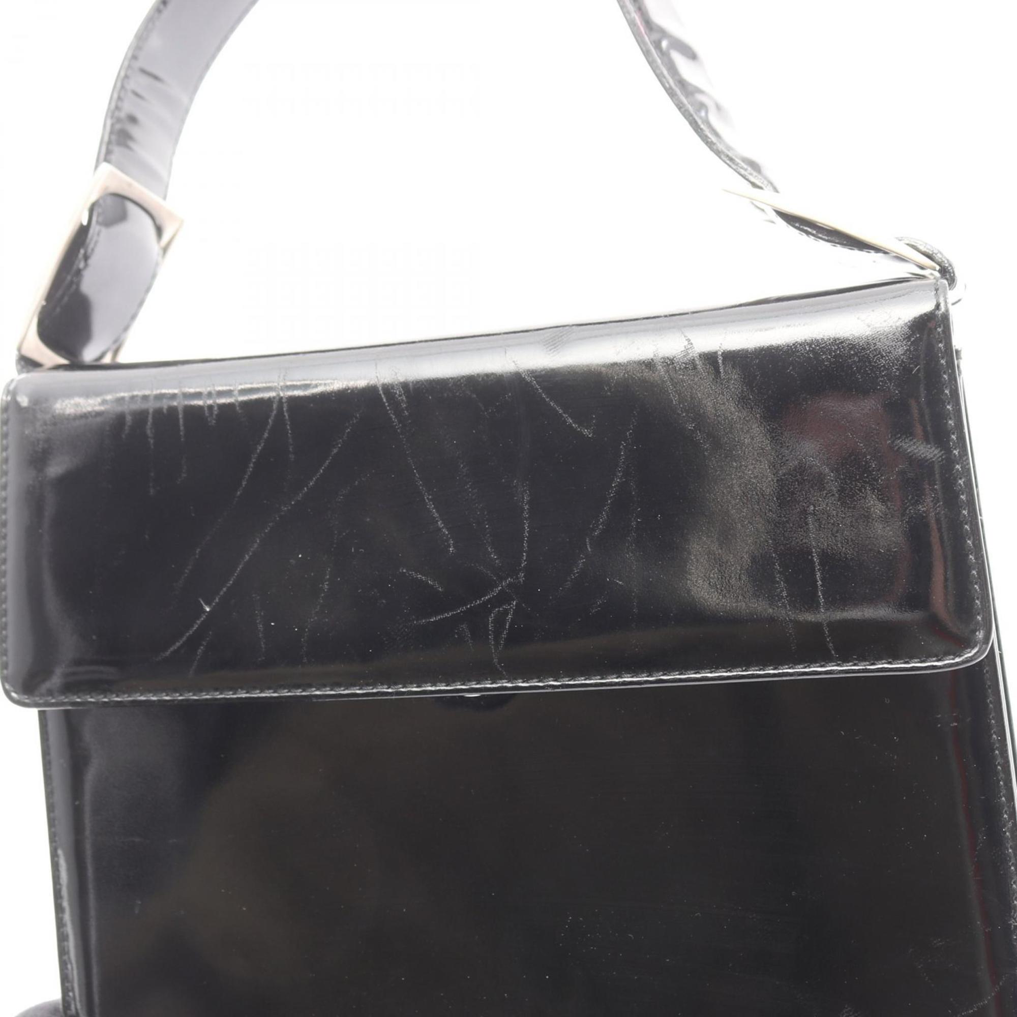 Salvatore Ferragamo Black Patent Leather Handbag (Pre-Owned)