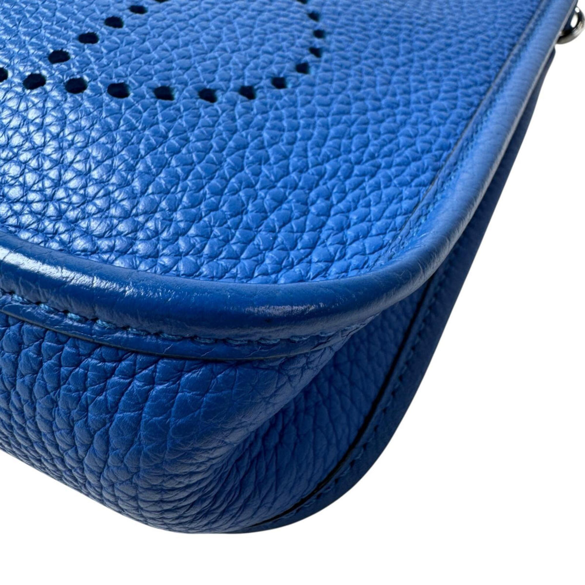 Hermes Blue Taurillon Clemence Leather Shoulder Bag (Pre-Owned)