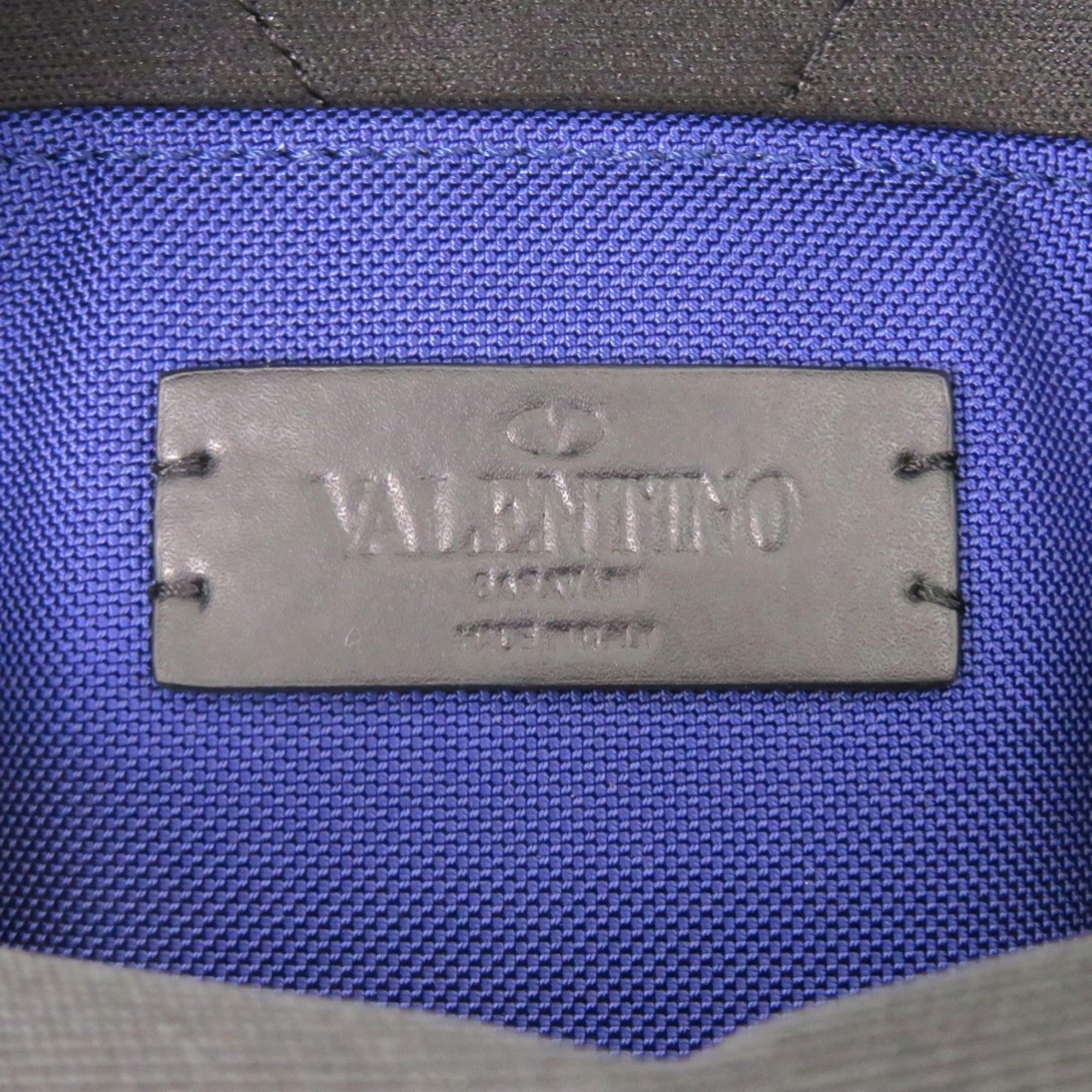 Valentino Garavani Black Blue Nylon Shoulder Bag (Pre-Owned)