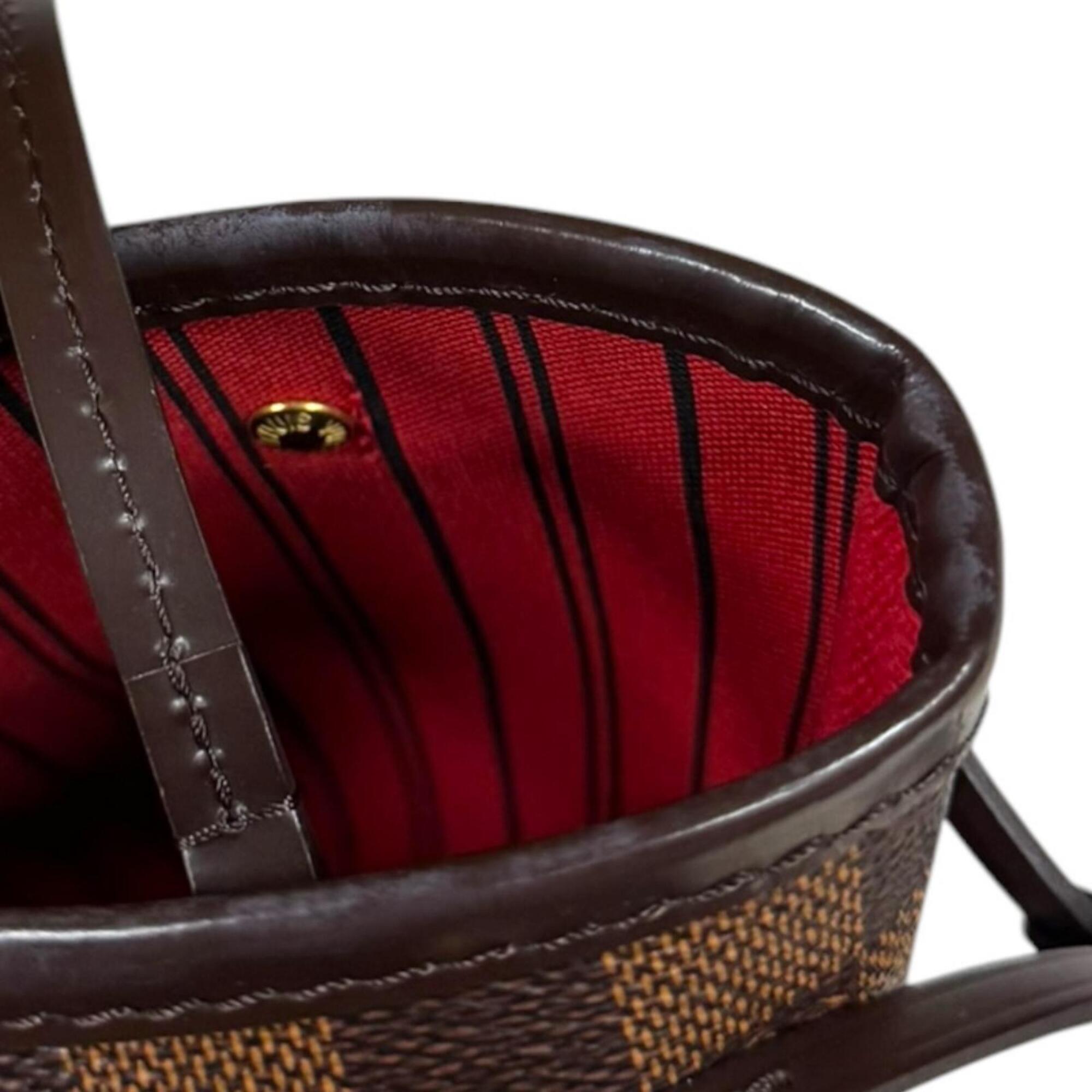 Louis Vuitton Damier Brown Damier Canvas Pouch Tote Bag (Pre-Owned)