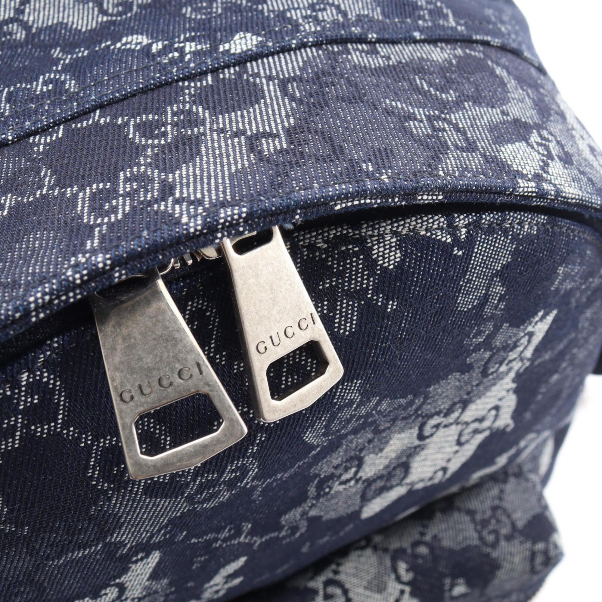 Gucci Navy Denim Backpack Handbag (Pre-Owned)