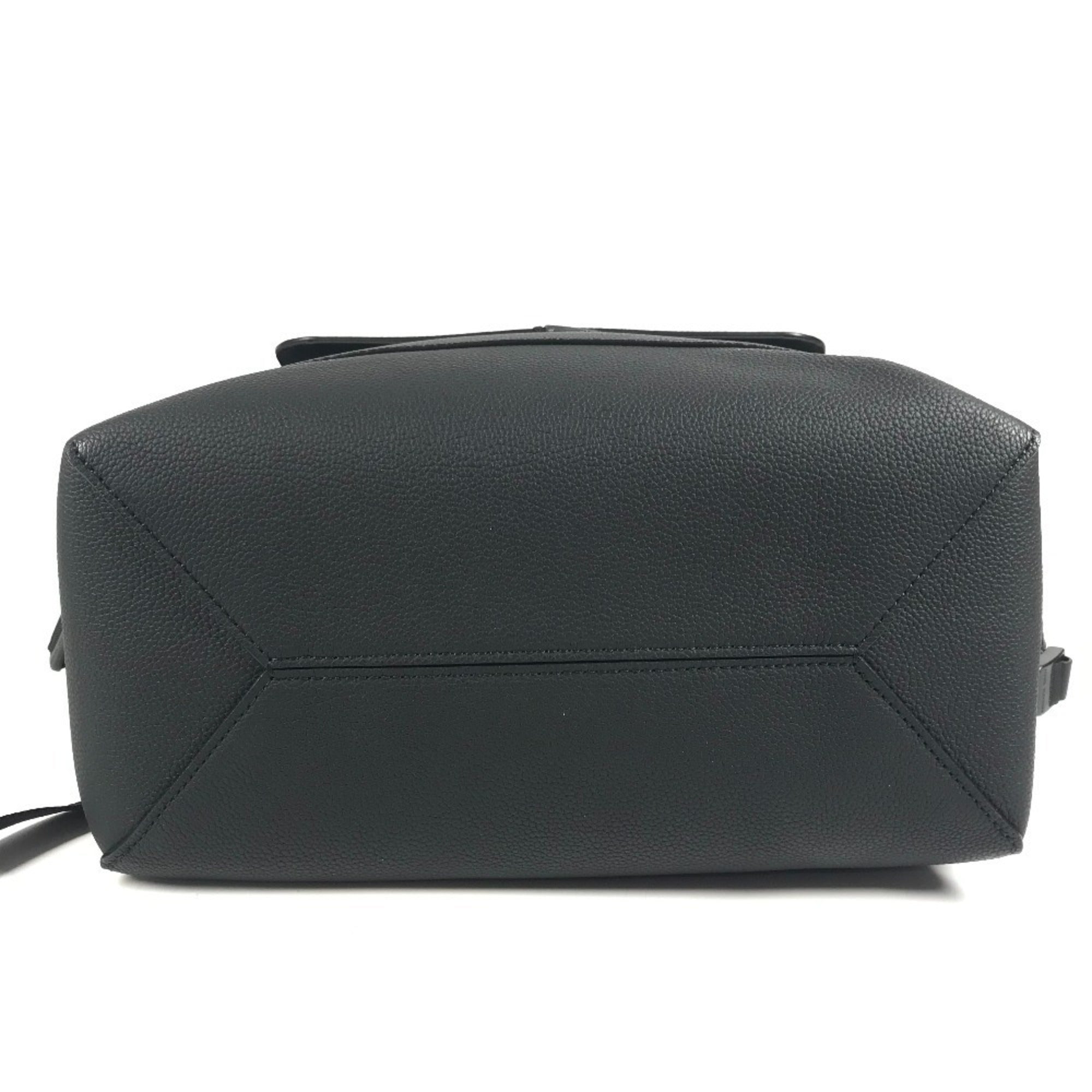 Louis Vuitton Black Noir Leather Backpack (Pre-Owned)