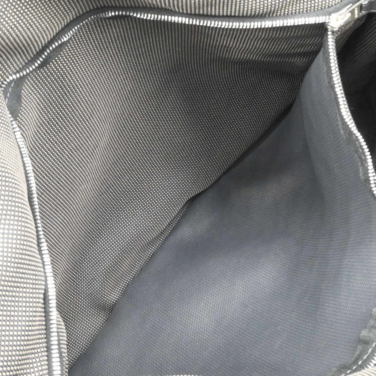 Hermes Gray Nylon Canvas Shoulder Bag (Pre-Owned)
