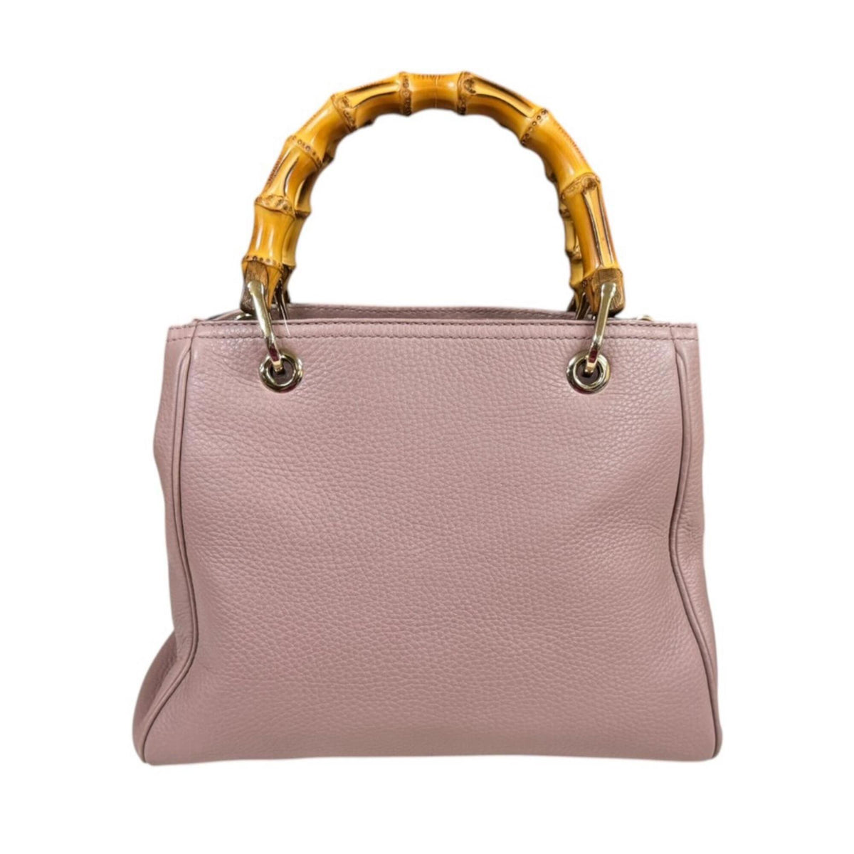 Gucci Pink Bamboo Handbag Shoulder Bag (Pre-Owned)