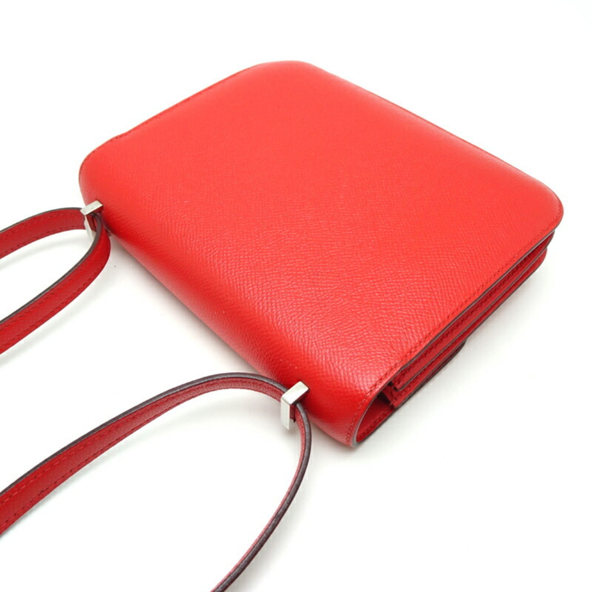 Hermes Red Color Epsom Leather Shoulder Bag (Pre-Owned)