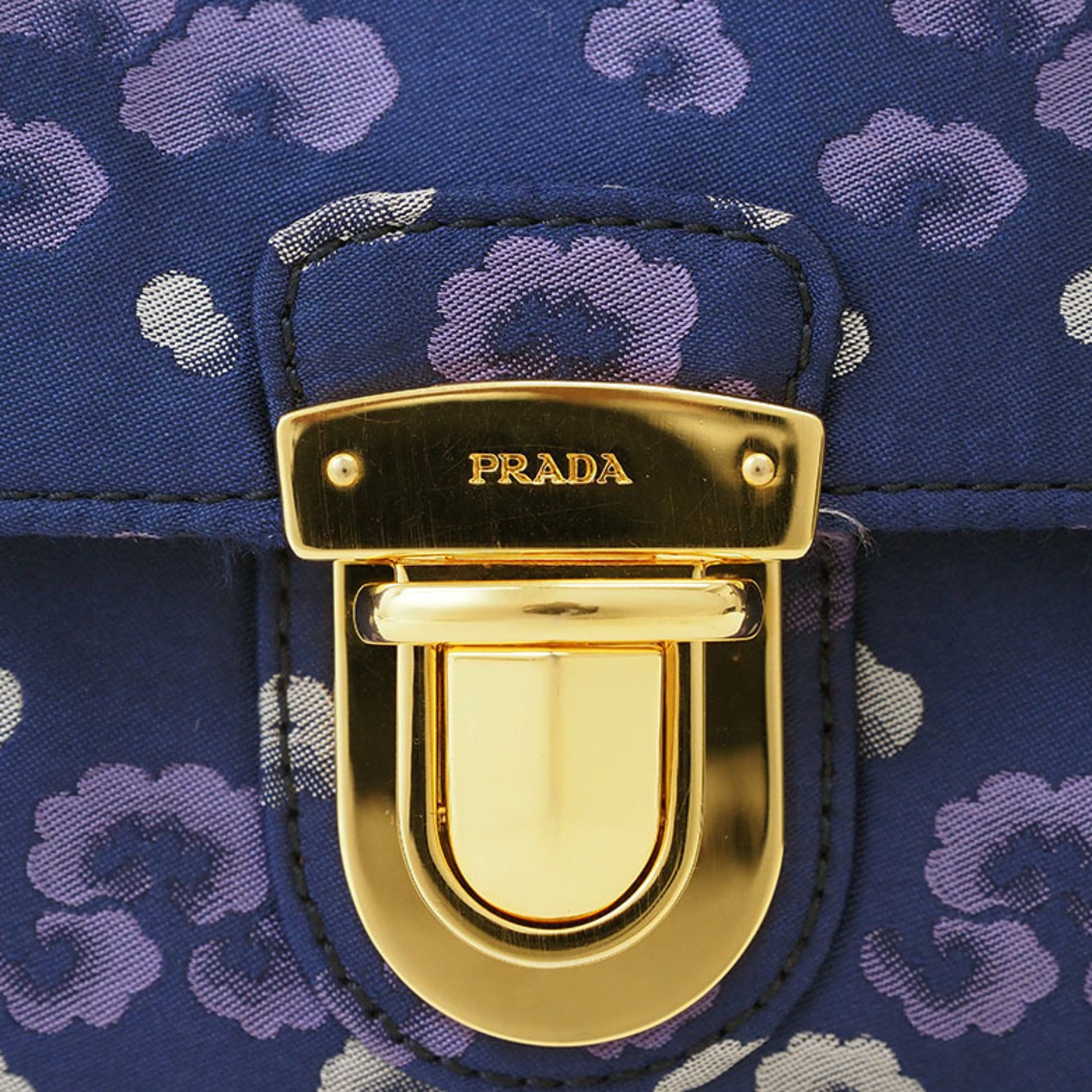 Prada Navy Nylon Shoulder Bag (Pre-Owned)