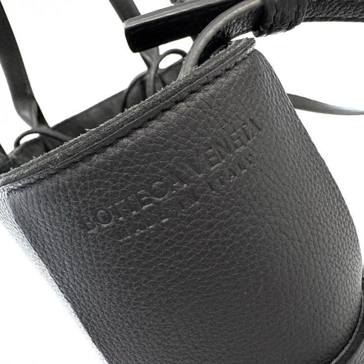 Bottega Veneta Black Leather Pouch Tote Bag (Pre-Owned)