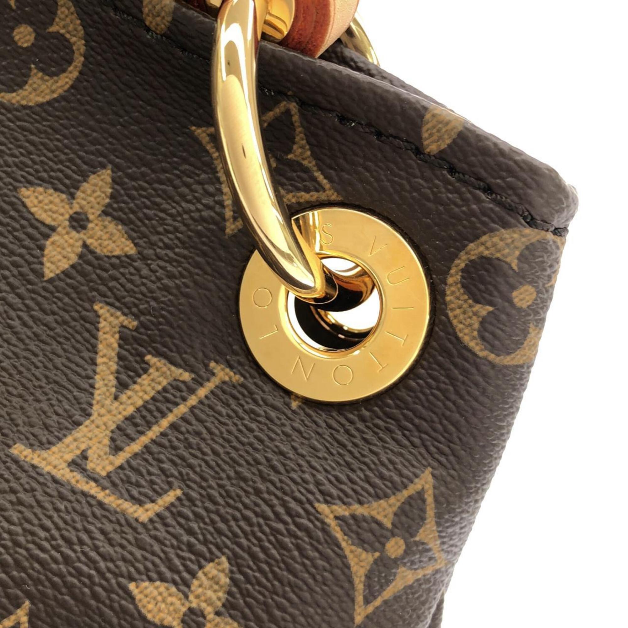 Louis Vuitton Marron Coated Canvas Shoulder Bag (Pre-Owned)