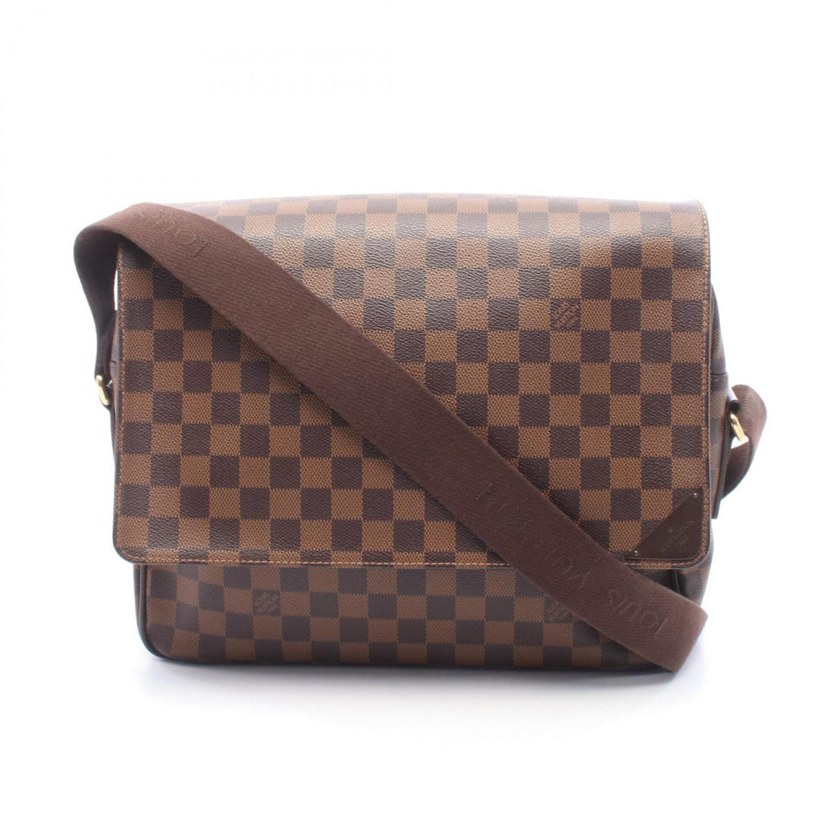 Louis Vuitton Brown Coated Canvas Leather Handbag Shoulder Bag (Pre-Owned)