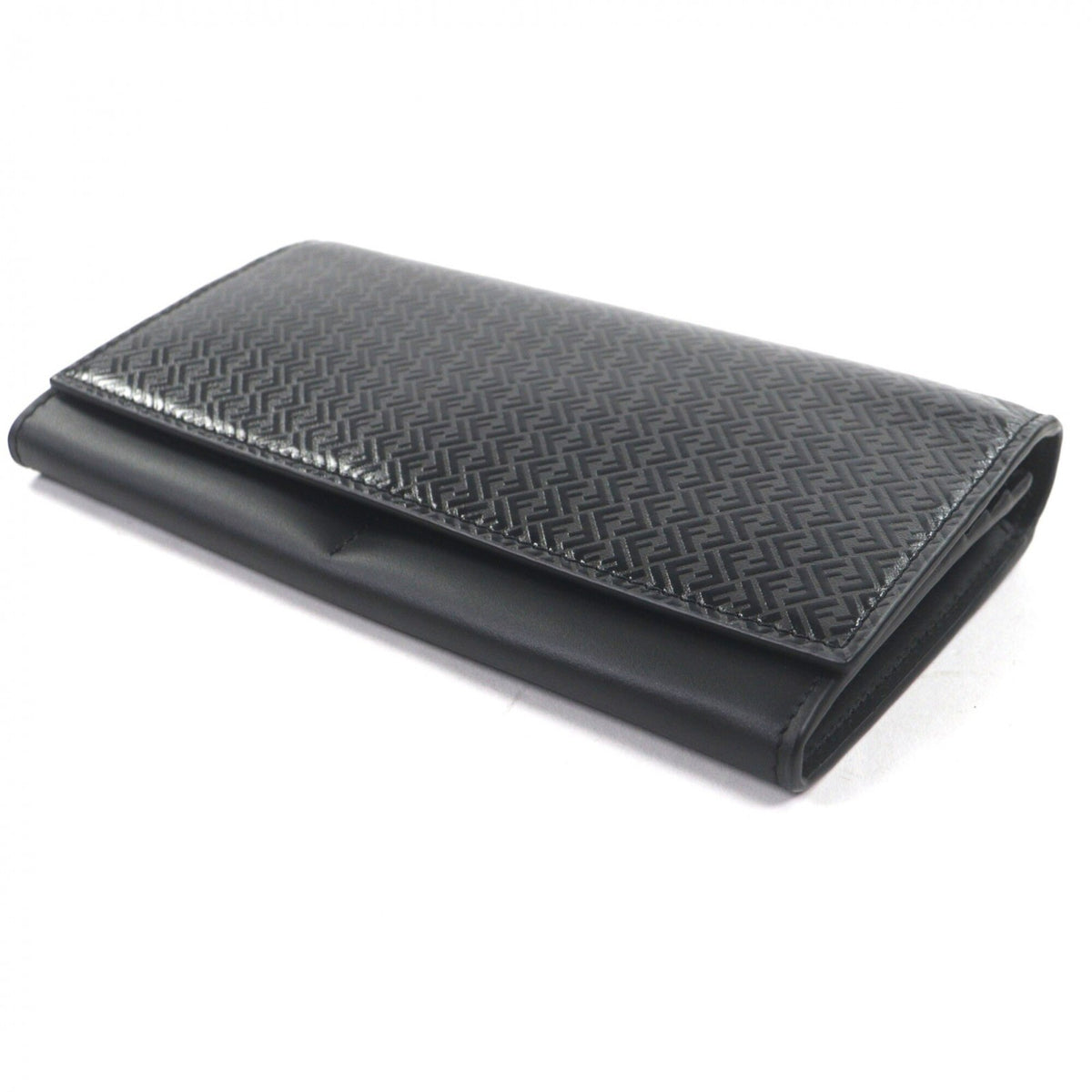 Fendi Black Leather Long Wallet (Bi-Fold) (Pre-Owned)