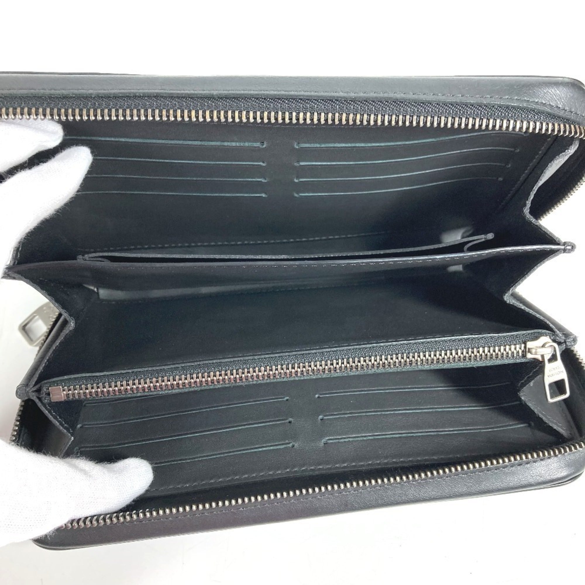 Louis Vuitton Damier Infini Black Damier Infini Long Wallet (Bi-Fold) (Pre-Owned)
