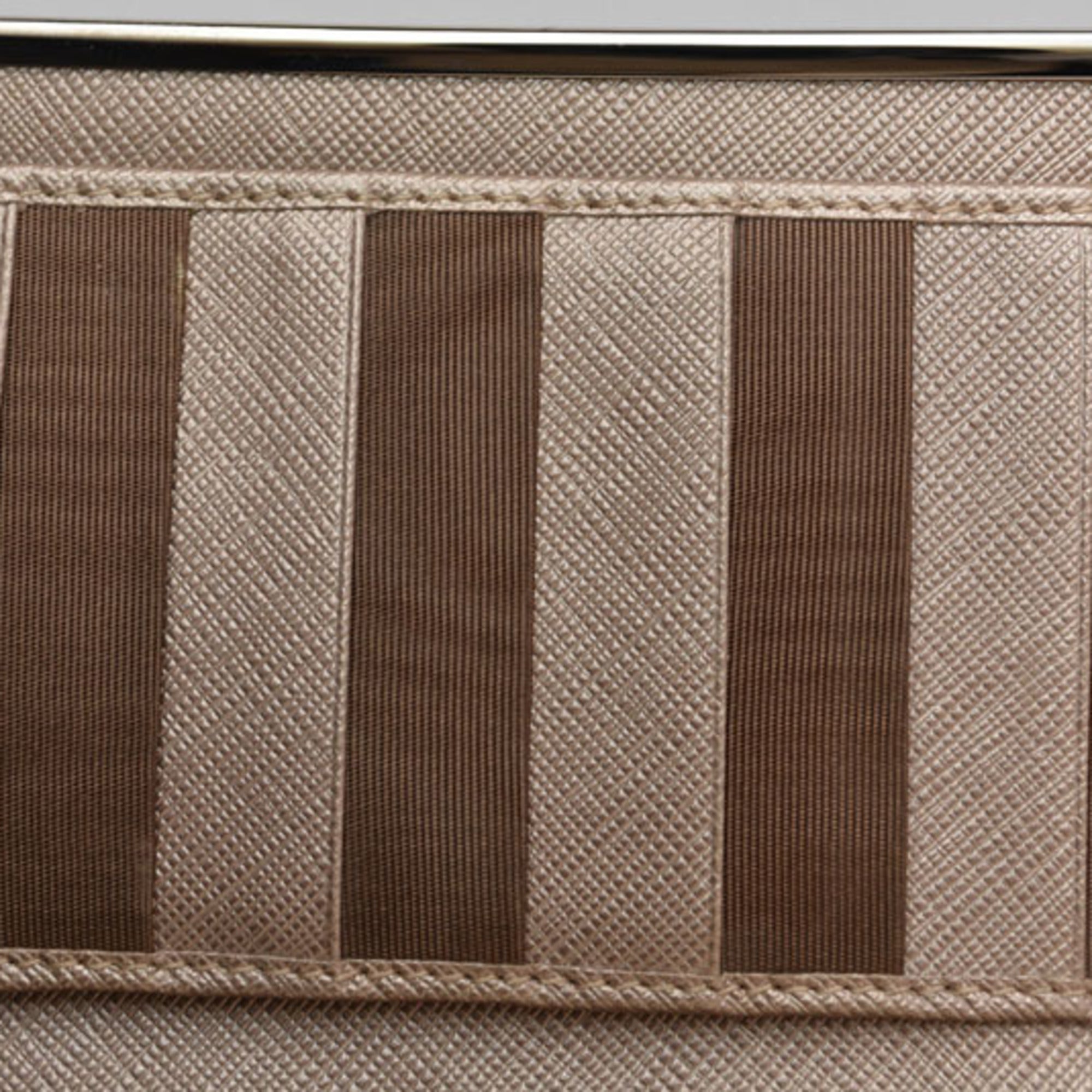 Salvatore Ferragamo Gancini Metallic Beige Leather Long Wallet (Bi-Fold) (Pre-Owned)