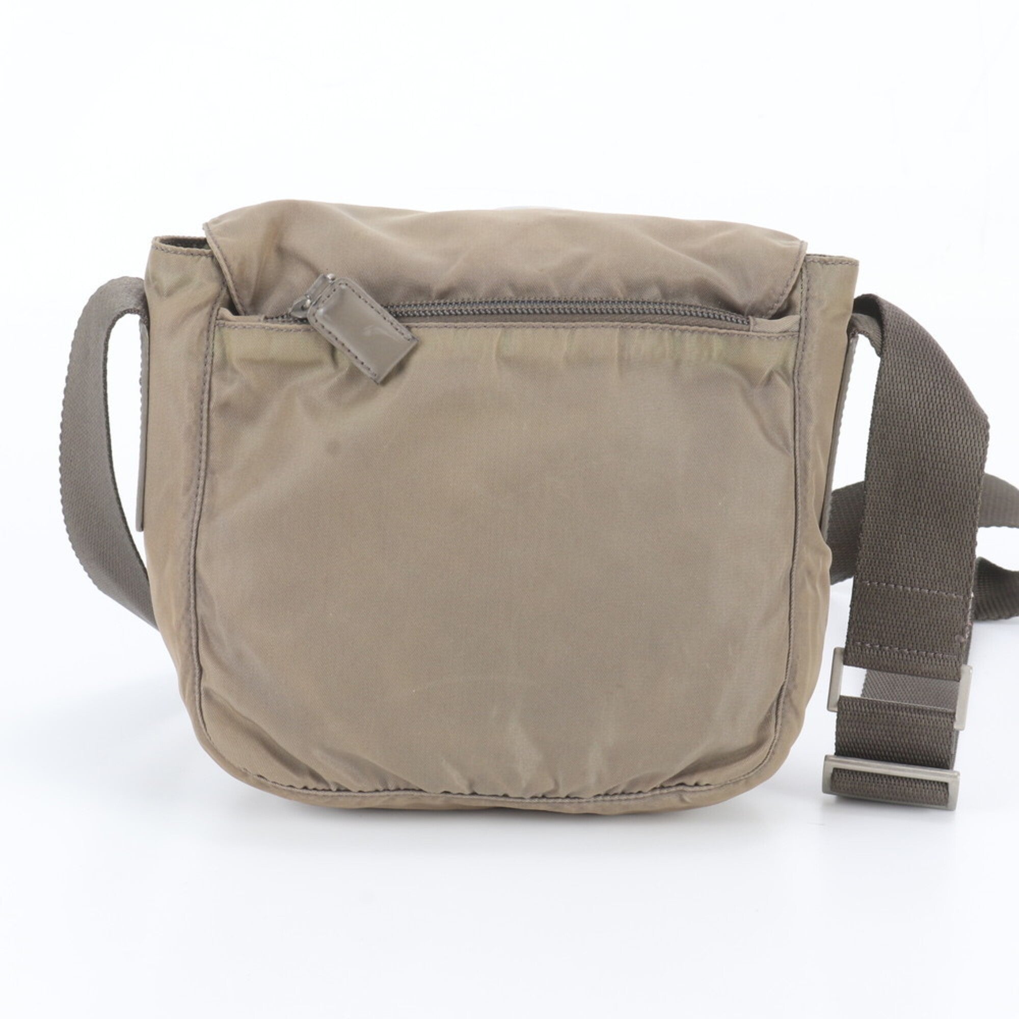 Prada Khaki Messenger Bag Shoulder Bag (Pre-Owned)