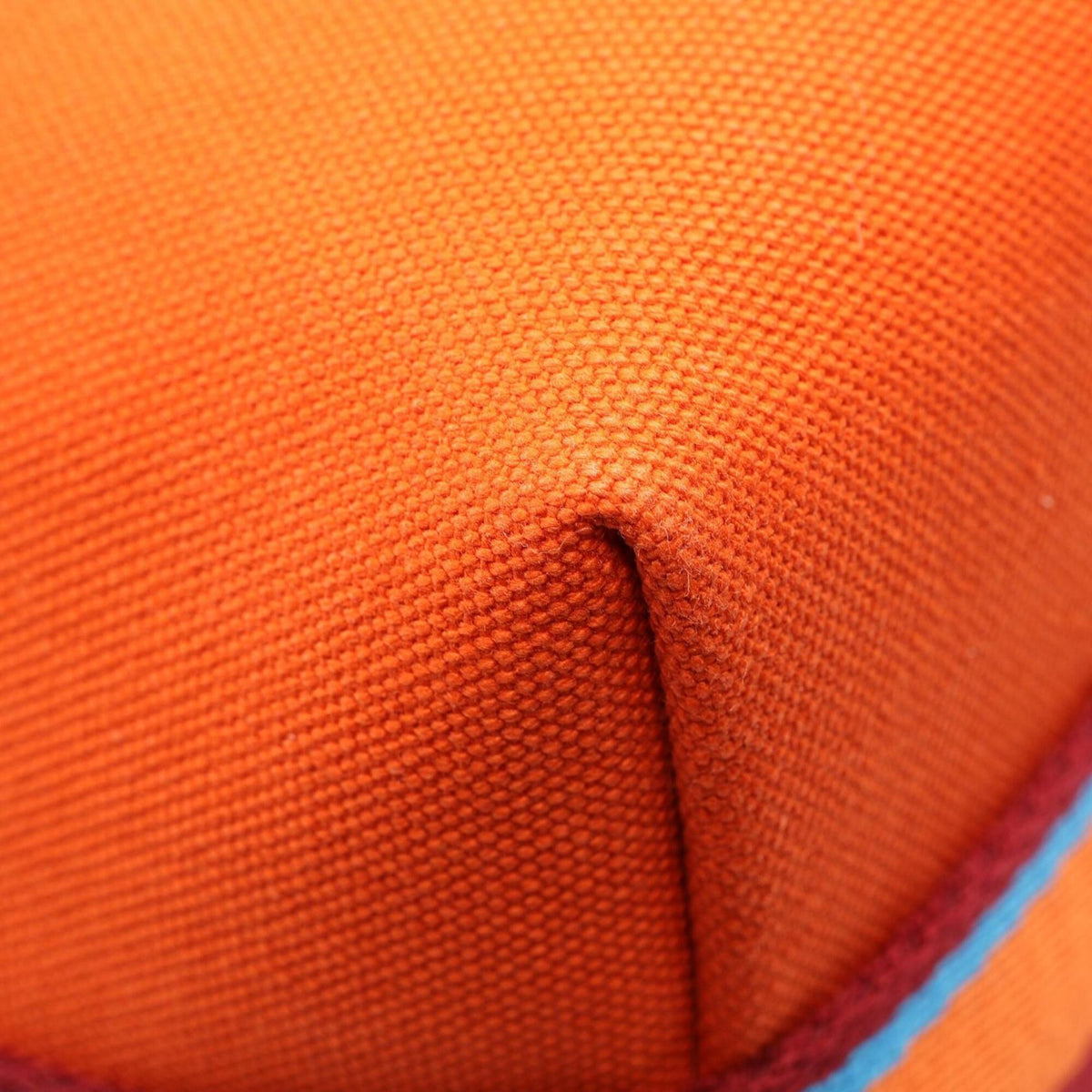 Hermes Bordeaux Orange Canvas Handbag (Pre-Owned)
