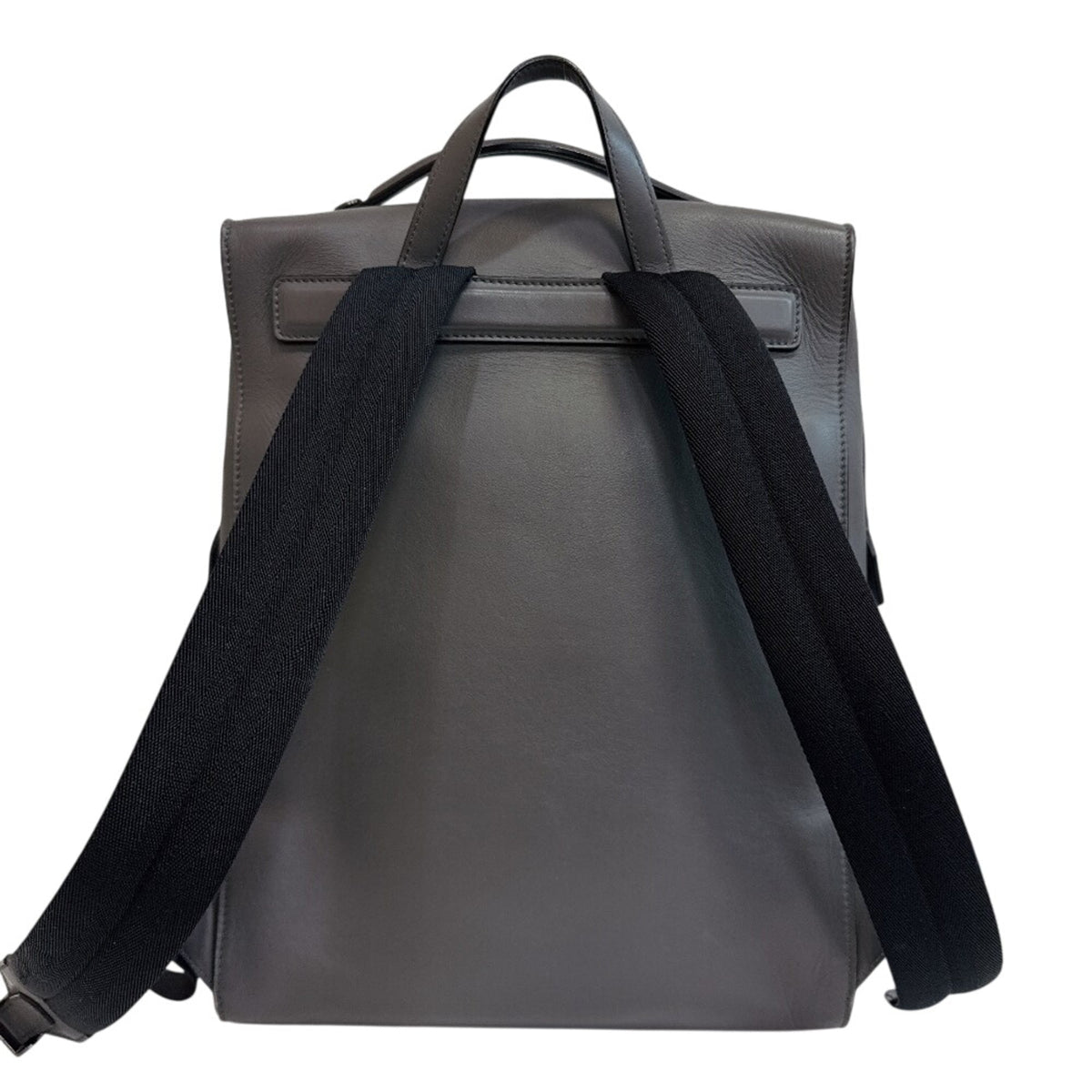Fendi Gray Leather Backpack (Pre-Owned)