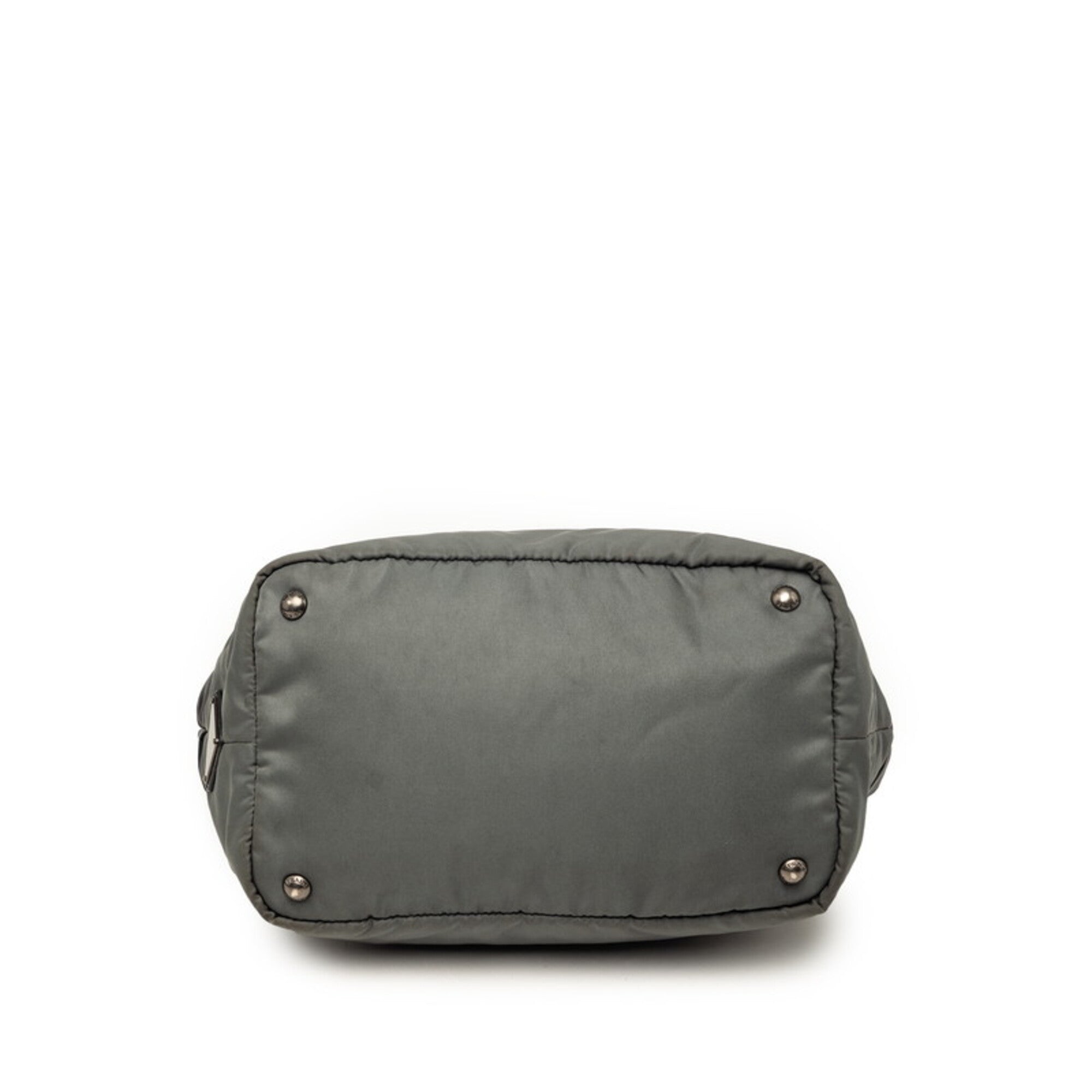 Prada Black Gray Nylon Handbag Shoulder Bag (Pre-Owned)