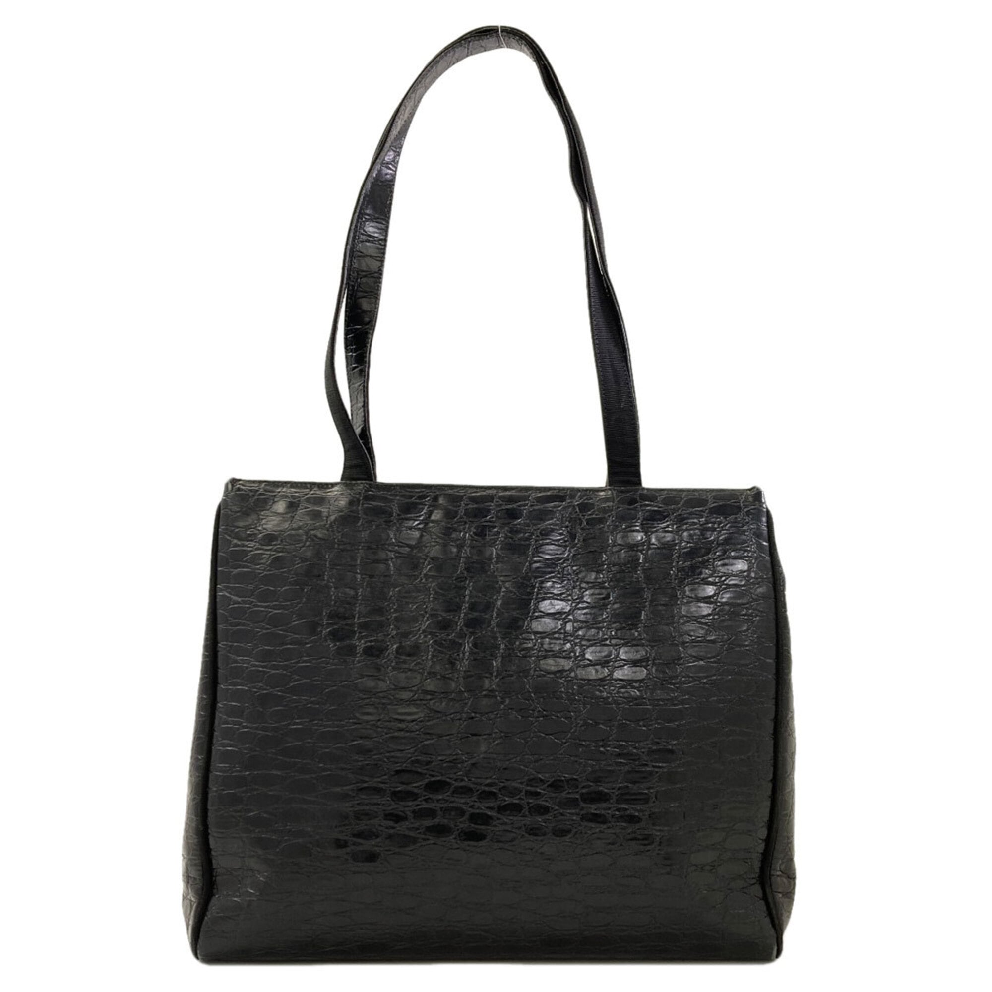 Salvatore Ferragamo Black Leather Tote Bag (Pre-Owned)