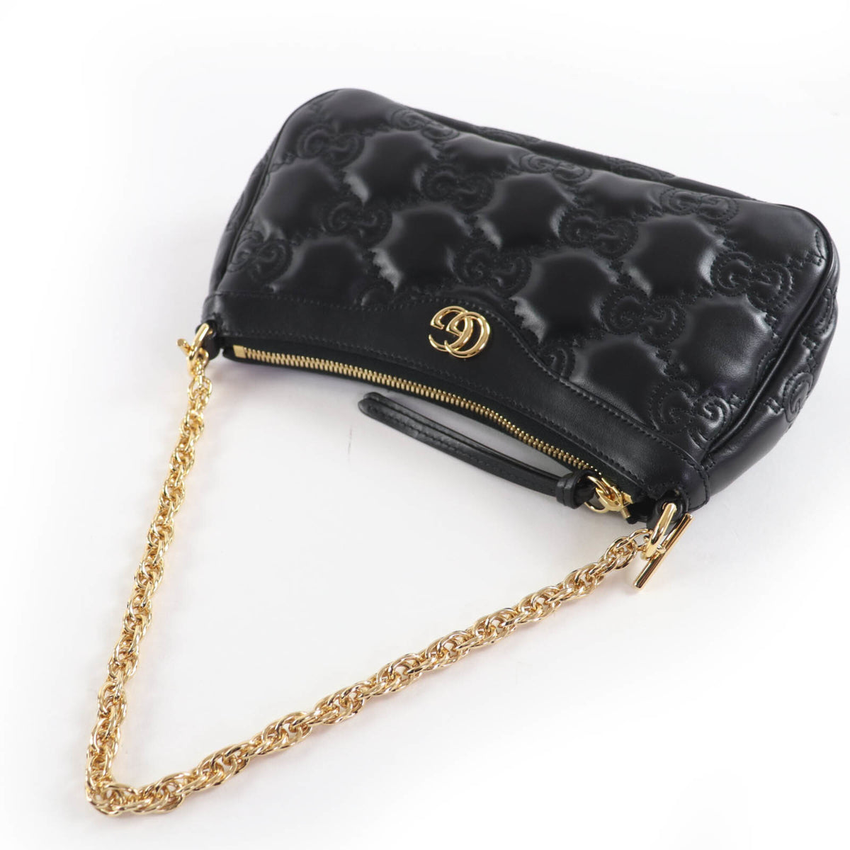 Gucci Black Leather Handbag Shoulder Bag (Pre-Owned)
