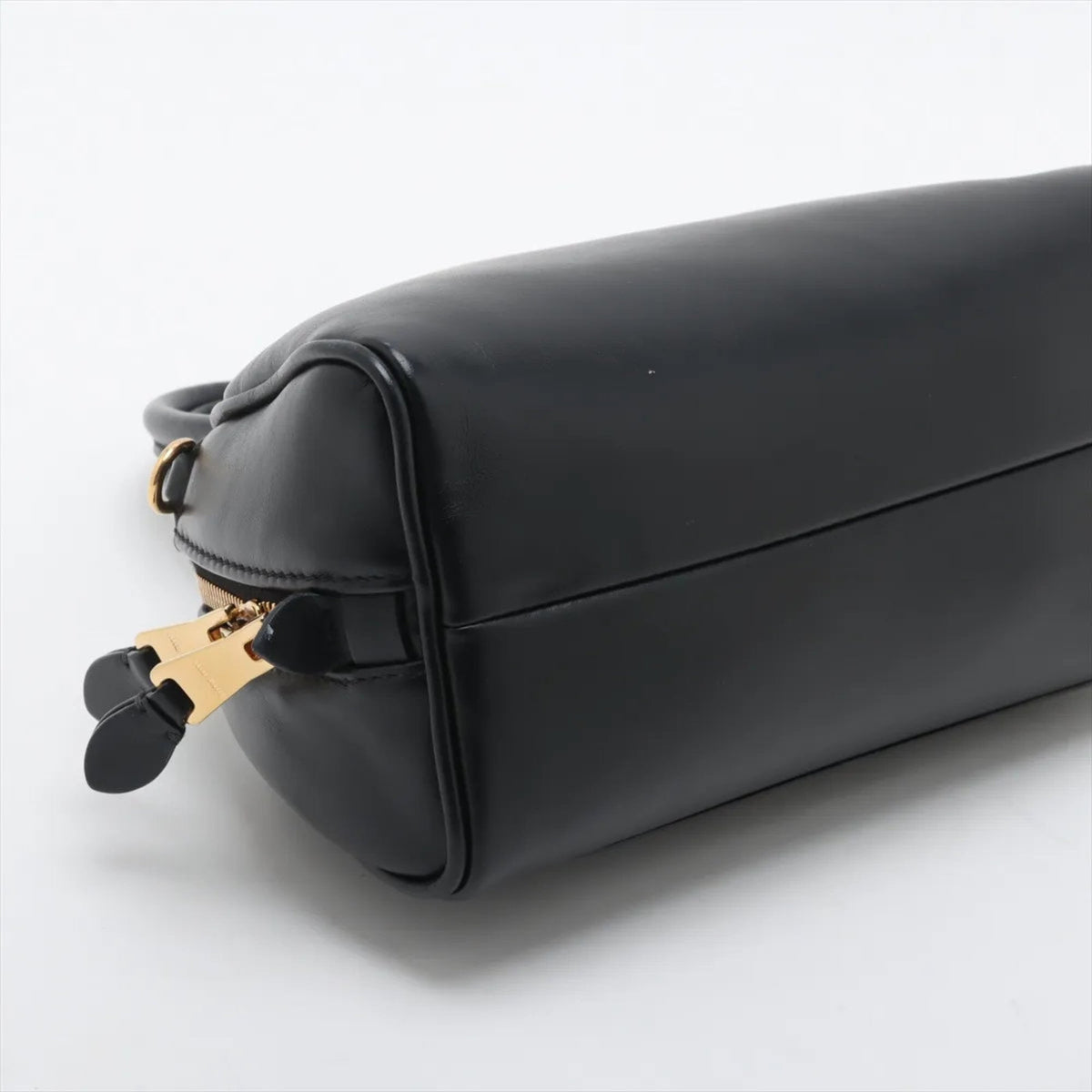 Miu Miu Black Leather Handbag Tote Bag (Pre-Owned)